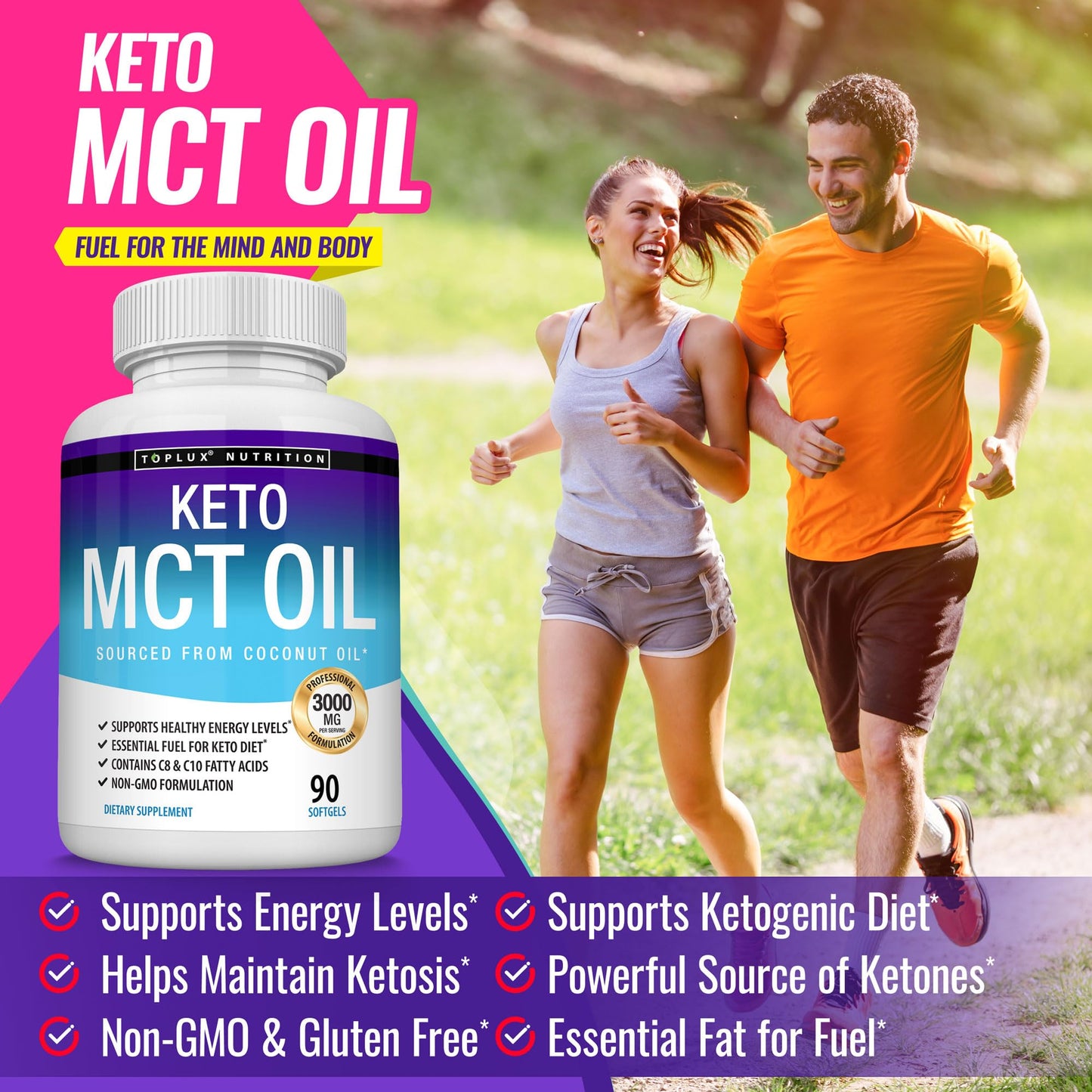 Toplux Keto MCT Oil Softgels 90 Count