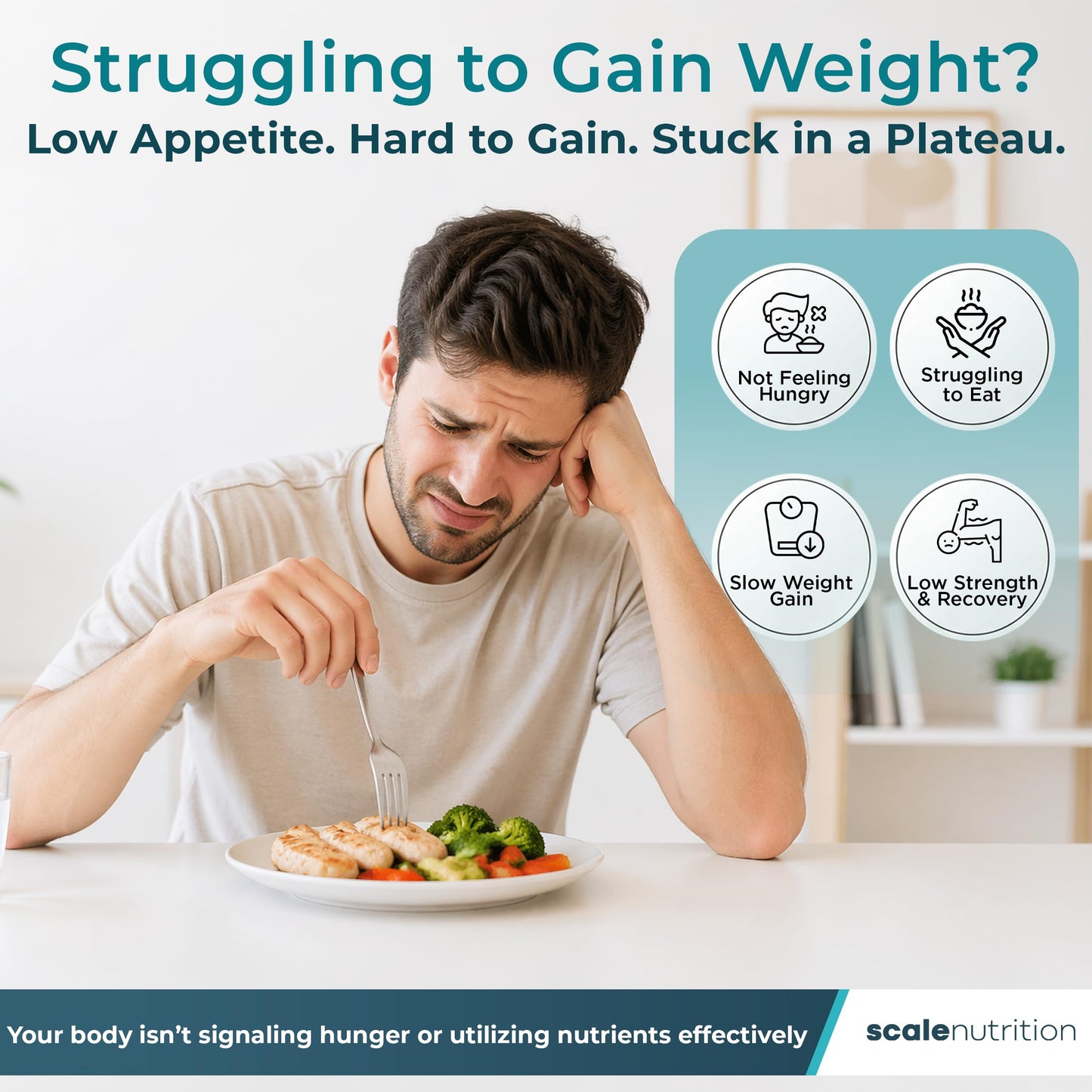 Scale Nutrition Gain Appetite Booster, 120 Capsules