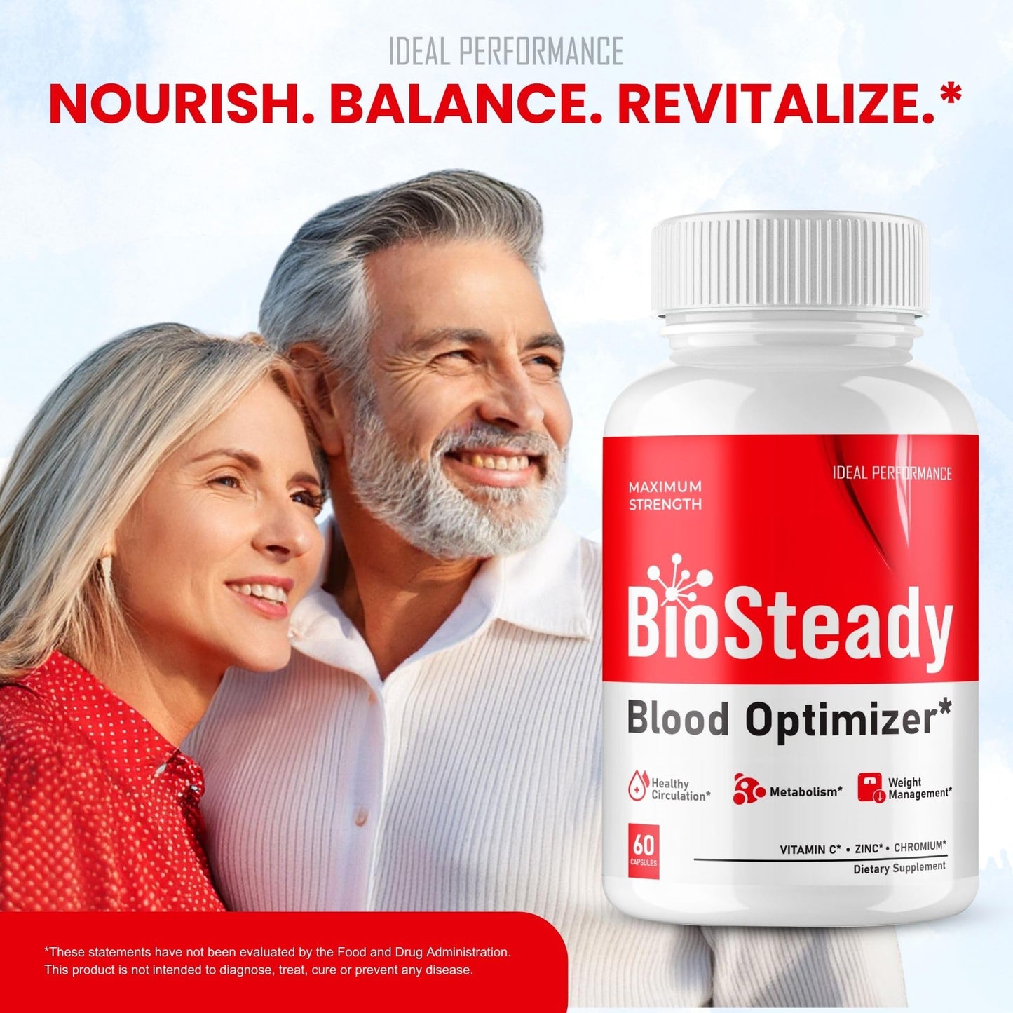 IDEAL PERFORMANCE Biosteady Blood Optimizer 180 Capsules