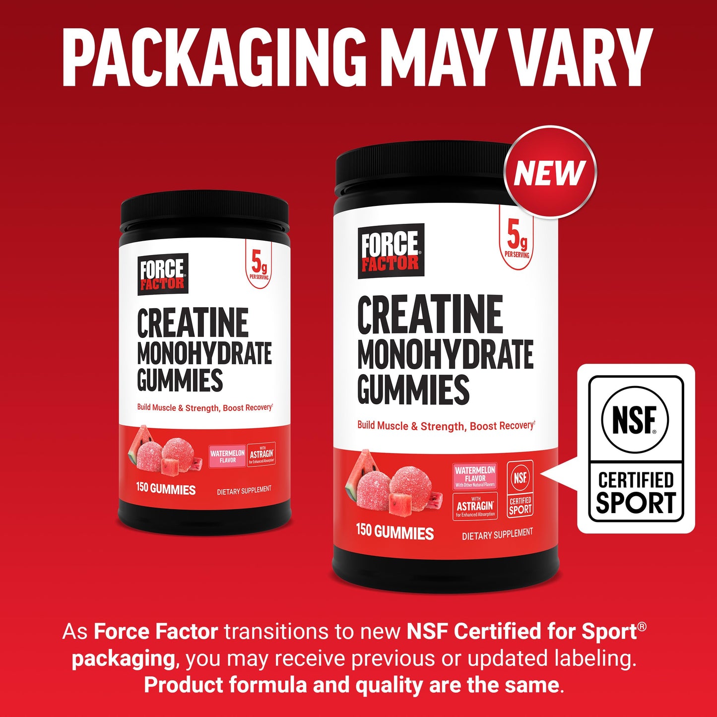 Force Factor Creatine Monohydrate, 150 Gummies