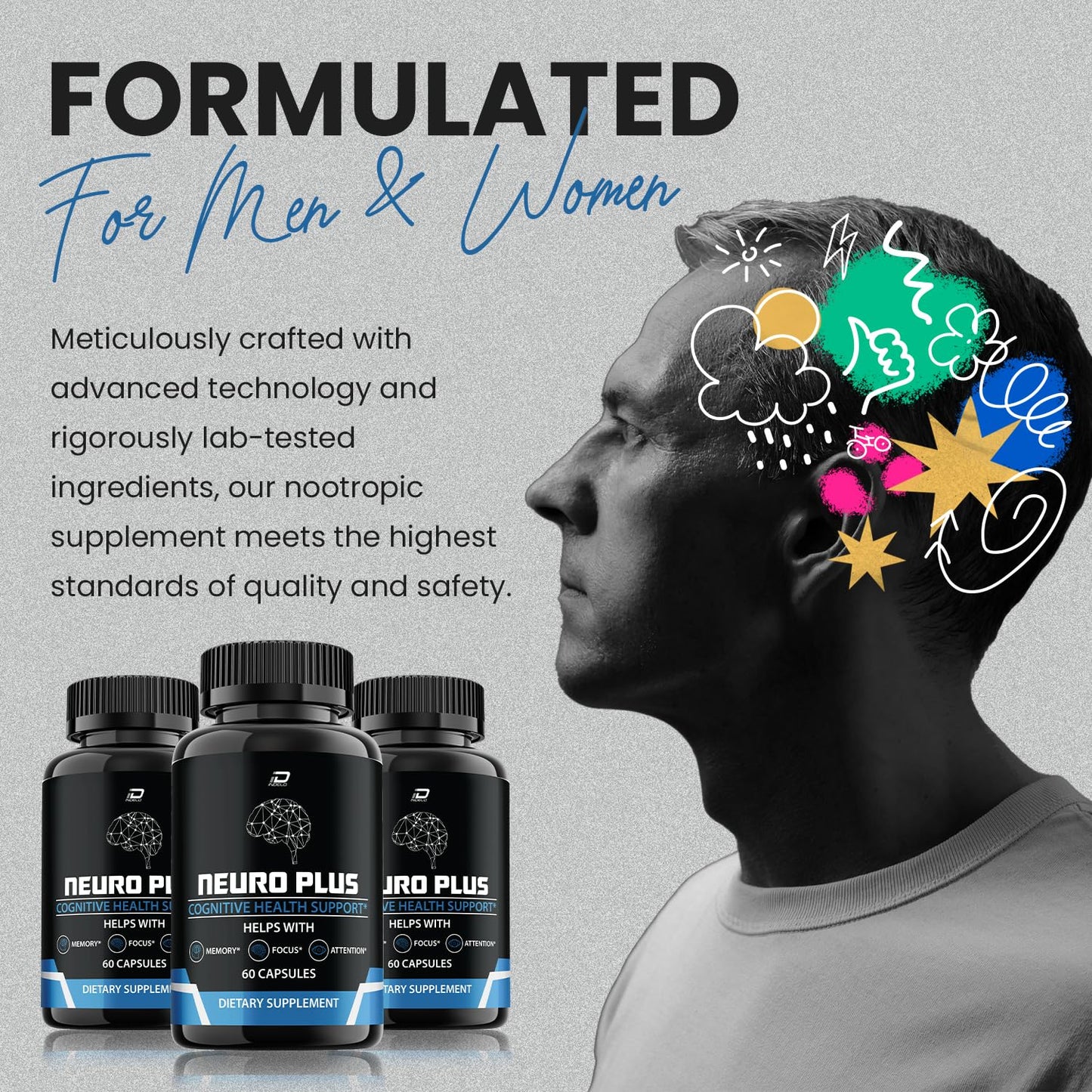 Indelo Neuro Plus Brain Supplement Capsules 120 Capsules