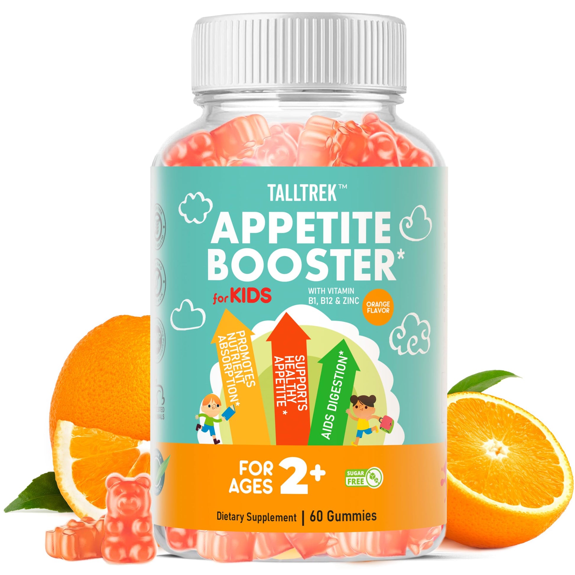 TallTrek Appetite Booster for Kids Gummies 60 Count