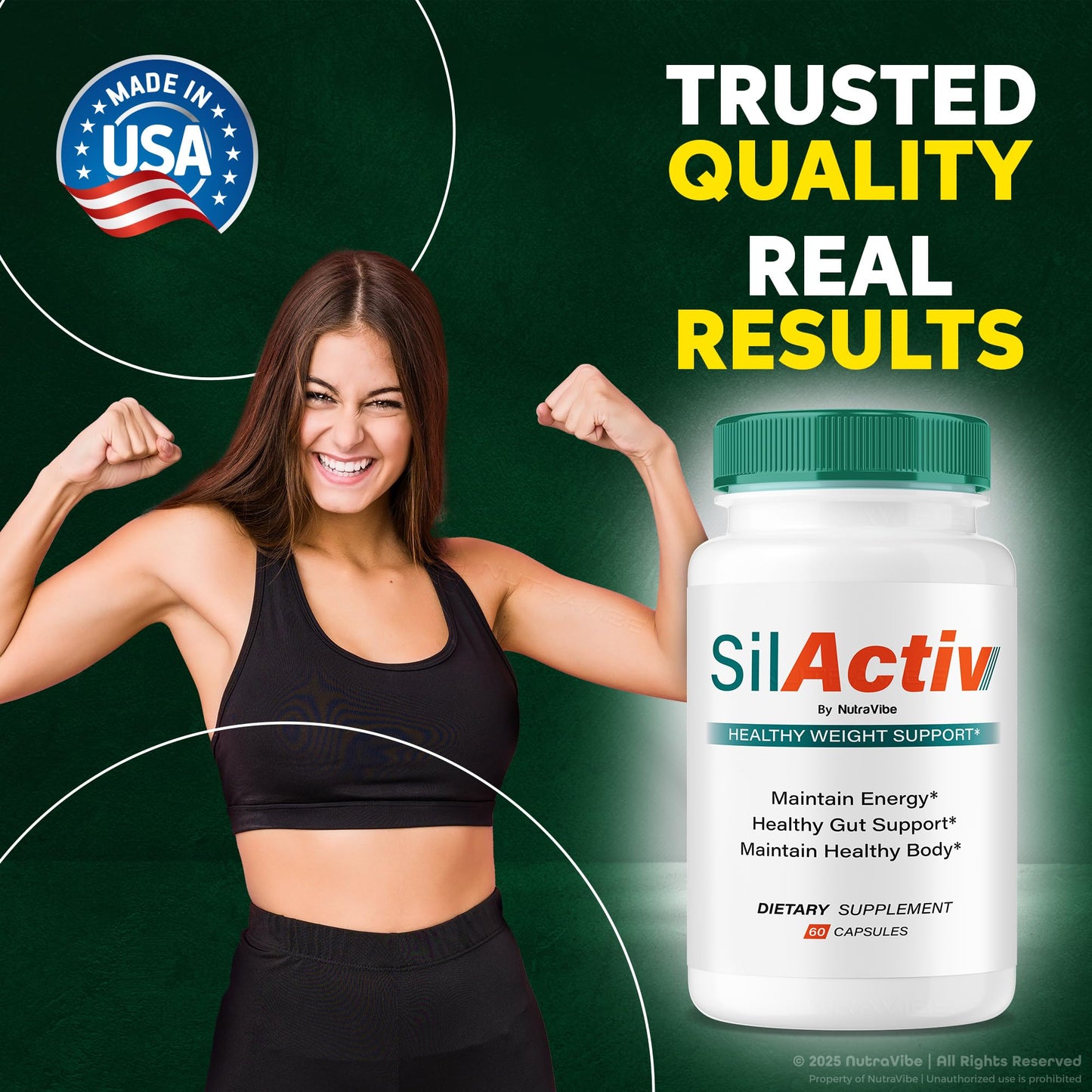 NutraVibe SilActiv Capsules, 120 Capsules