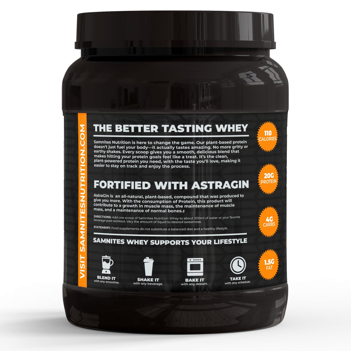 Samnites Nutrition Plant Base Protein Powder Peanut Butter Cookie Flavor, Natural with AstraGin, 20g Protein, 1.9 Pound, Gluten Free, Soy Free