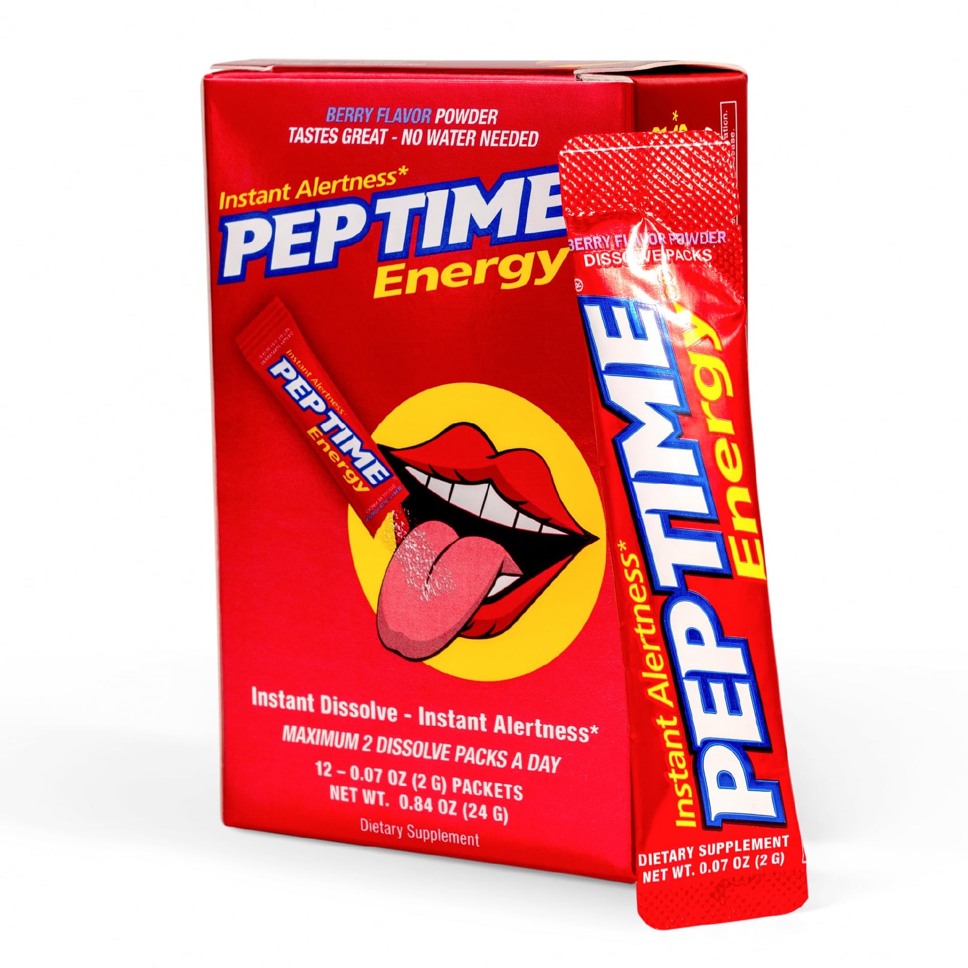 PEPTIME Energy Instant Alertness Dissolvable Energy-Powder Packets Powder 30 Packets