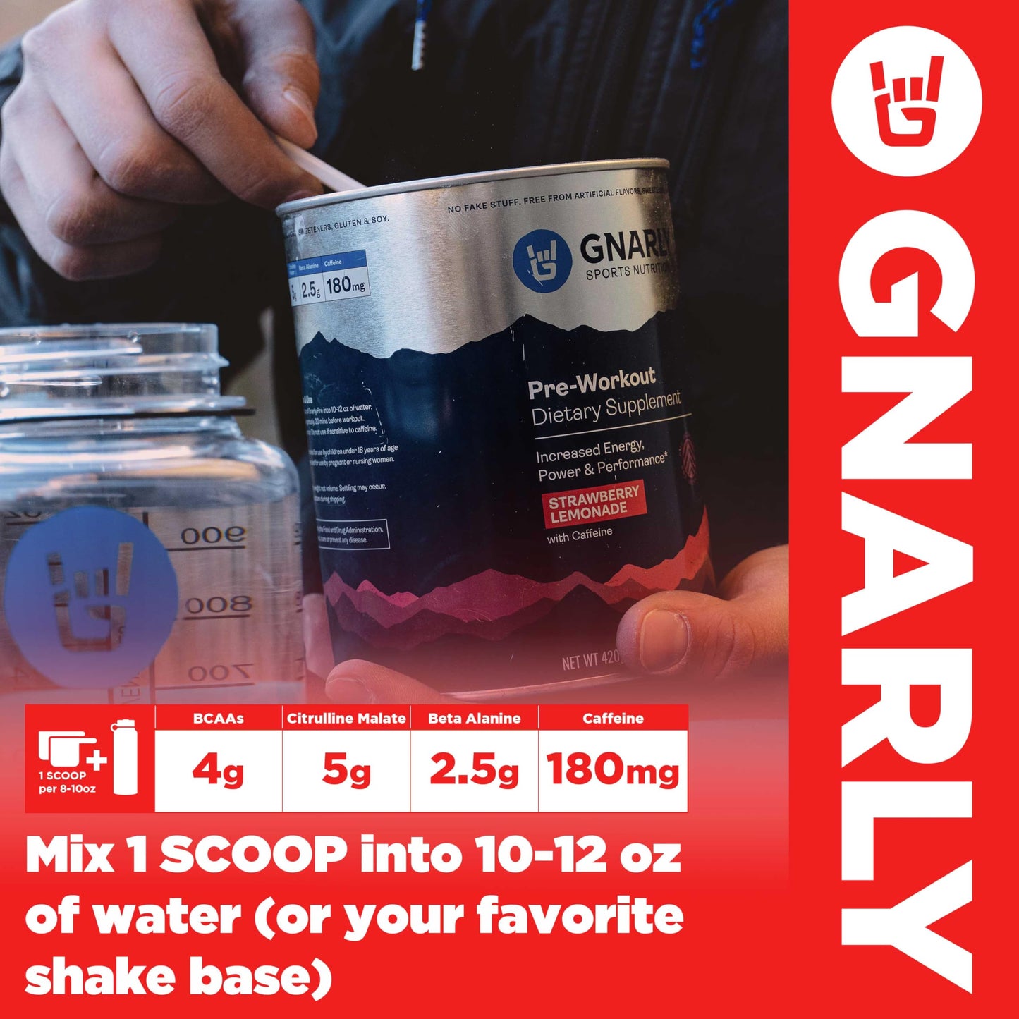 Gnarly Nutrition Natural Pre-Workout Powder 10.58 oz