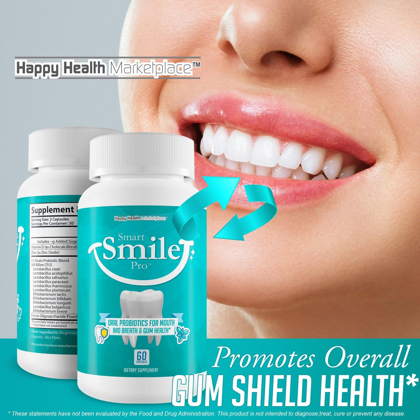 Happy Health Marketplace Smart Smile Pro Capsule, 60 Count