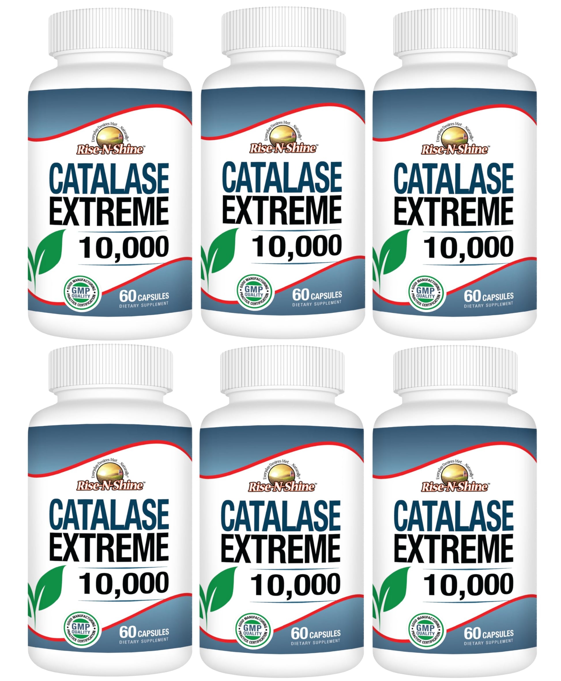Rise-N-Shine Catalase Extreme Supplement 10,000 with Saw Palmetto, Biotin, Fo-Ti, PABA Capsules 360