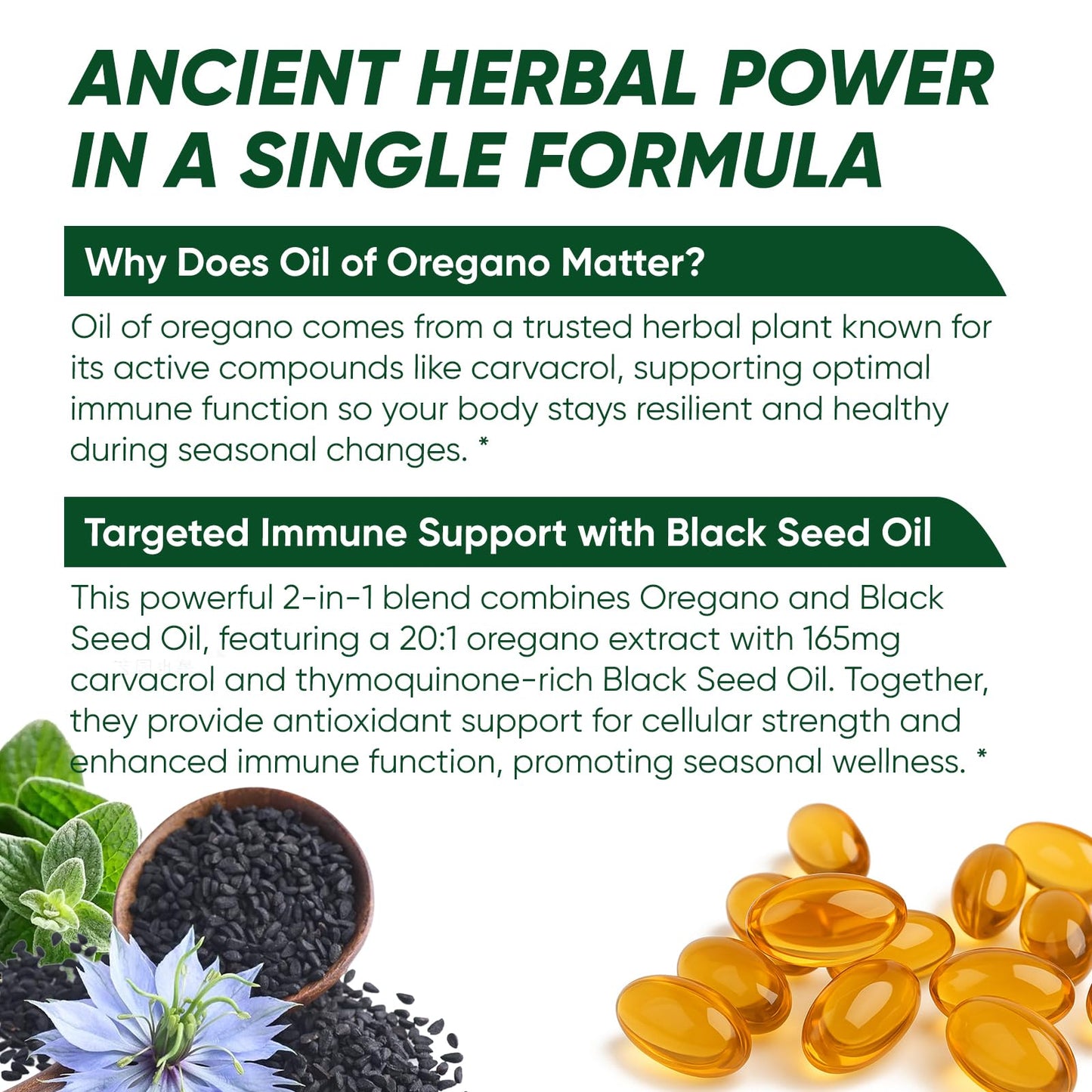 NUDENTA Oil of Oregano with Black Seed Oil Softgels 300 Count