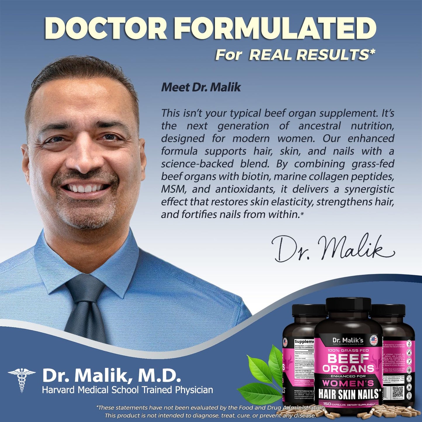 MD Supplements Primal Beef Organ Supplement for Women Capsule 150 Count