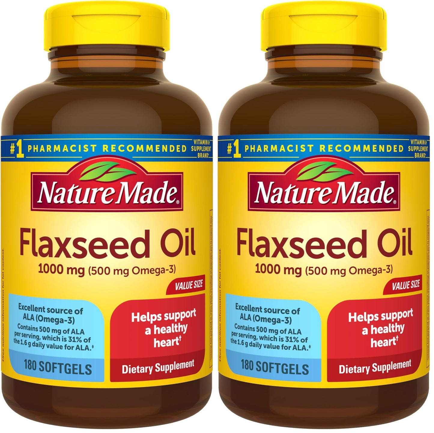 Nature Made Flaxseed Oil 1000 mg Softgels 360