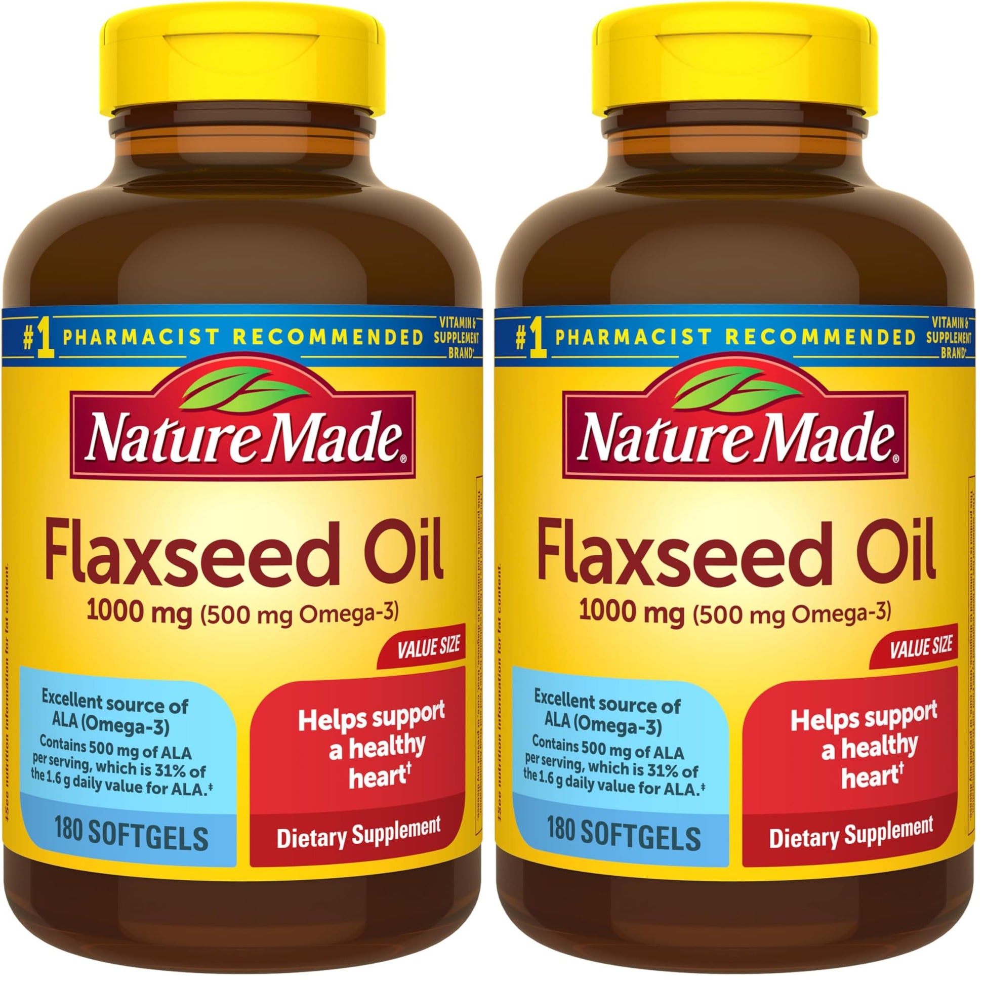 Nature Made Flaxseed Oil 1000 mg Softgels 360