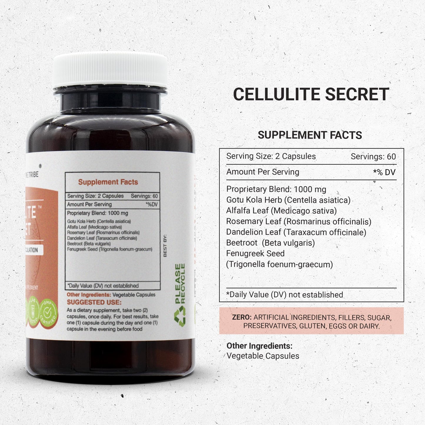 Secrets of the Tribe Cellulite Secret Capsules, 120 Capsules