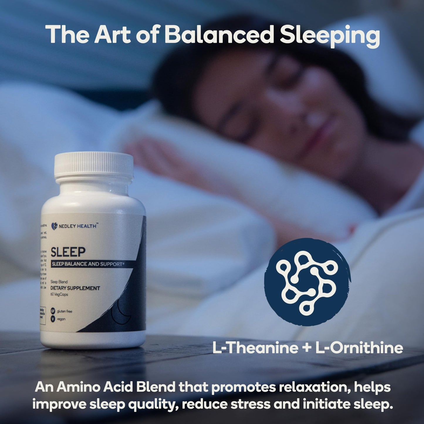 Nedley Health Sleep Natural Sleep Aid Supplement Capsule, 60
