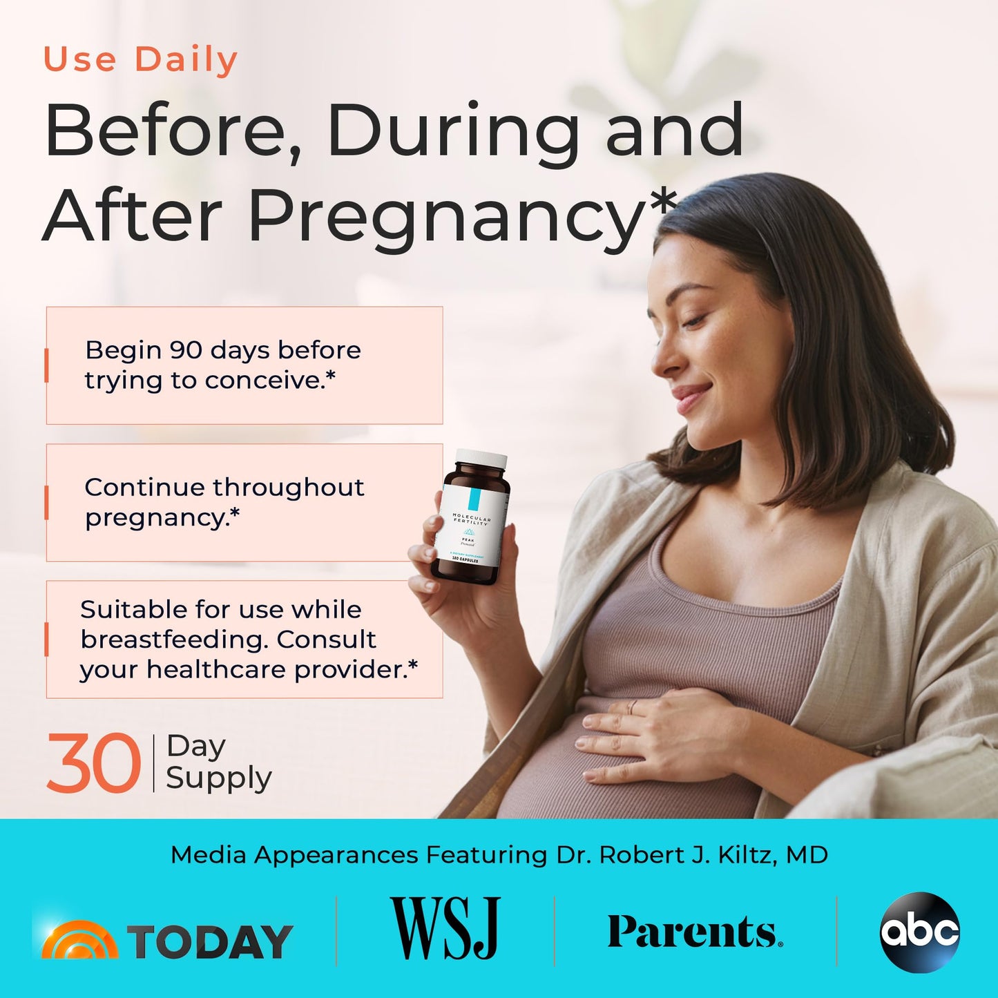 Molecular Fertility Peak Prenatal Capsules 180 Count