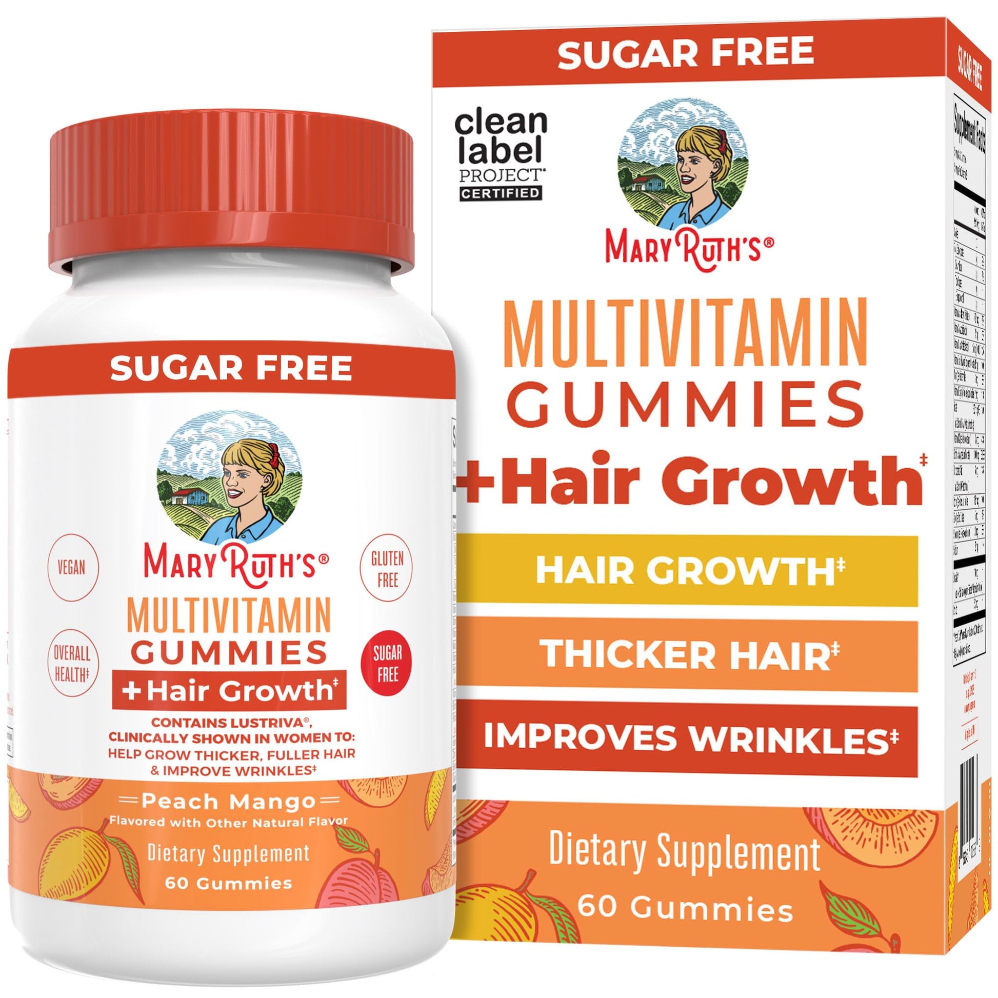 MaryRuth's Multivitamin + Hair Growth Gummies 60 Count