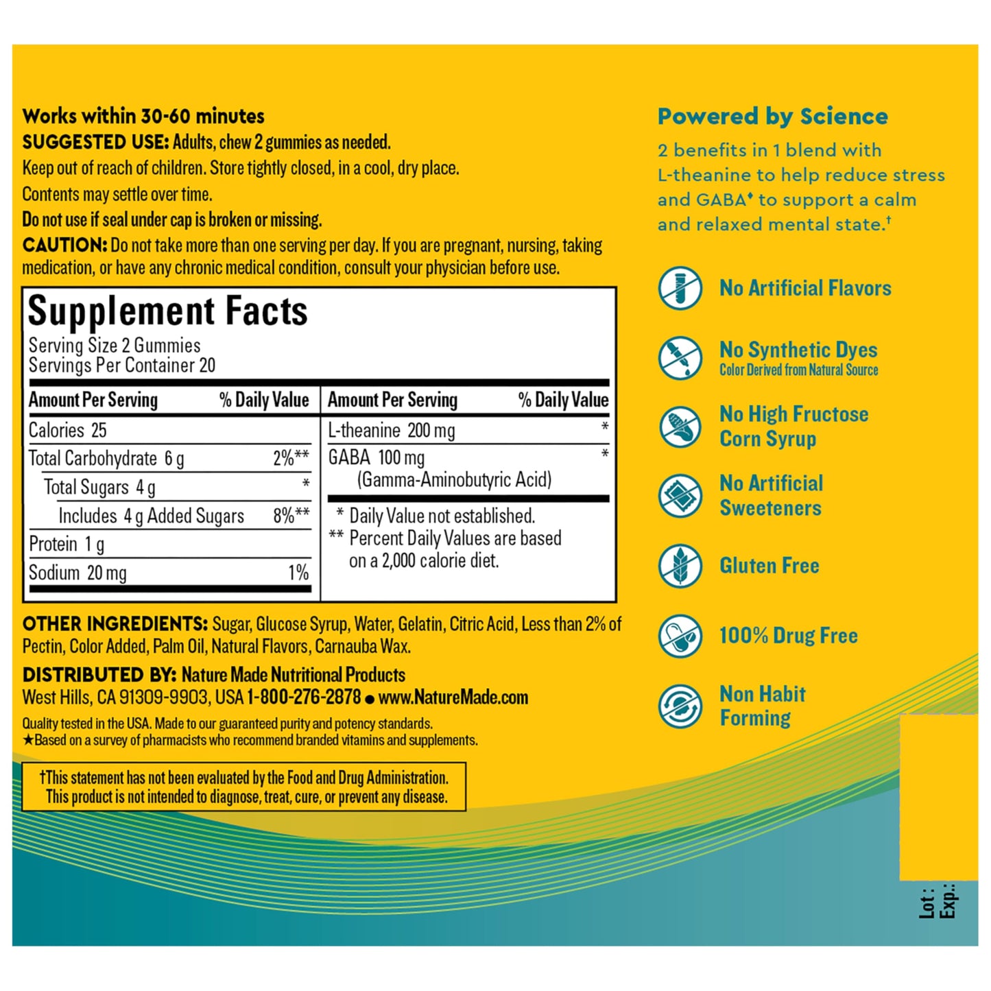 Nature Made Wellblends Stress Relief Gummies, 40-count
