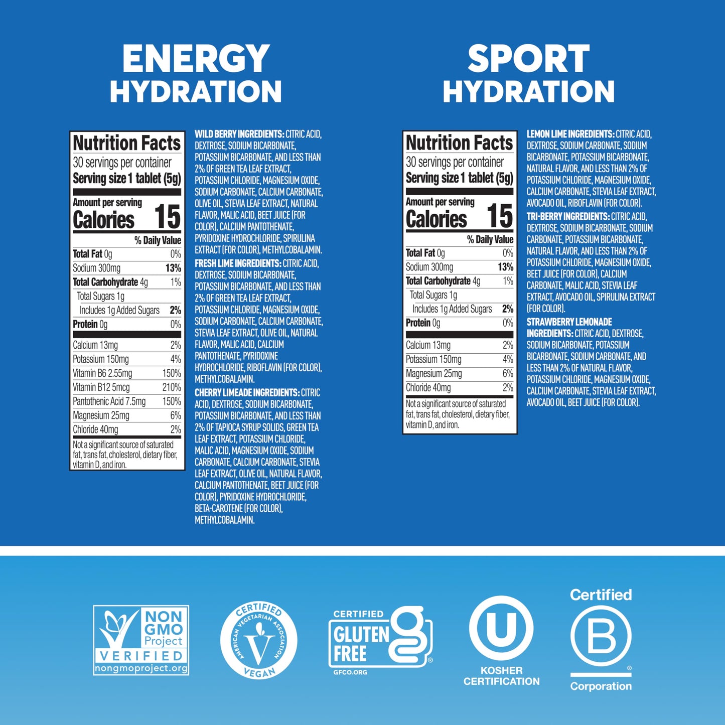 Nuun Energy Caffeine + B Vitamins Electrolyte Hydration Tablet, 60 Count