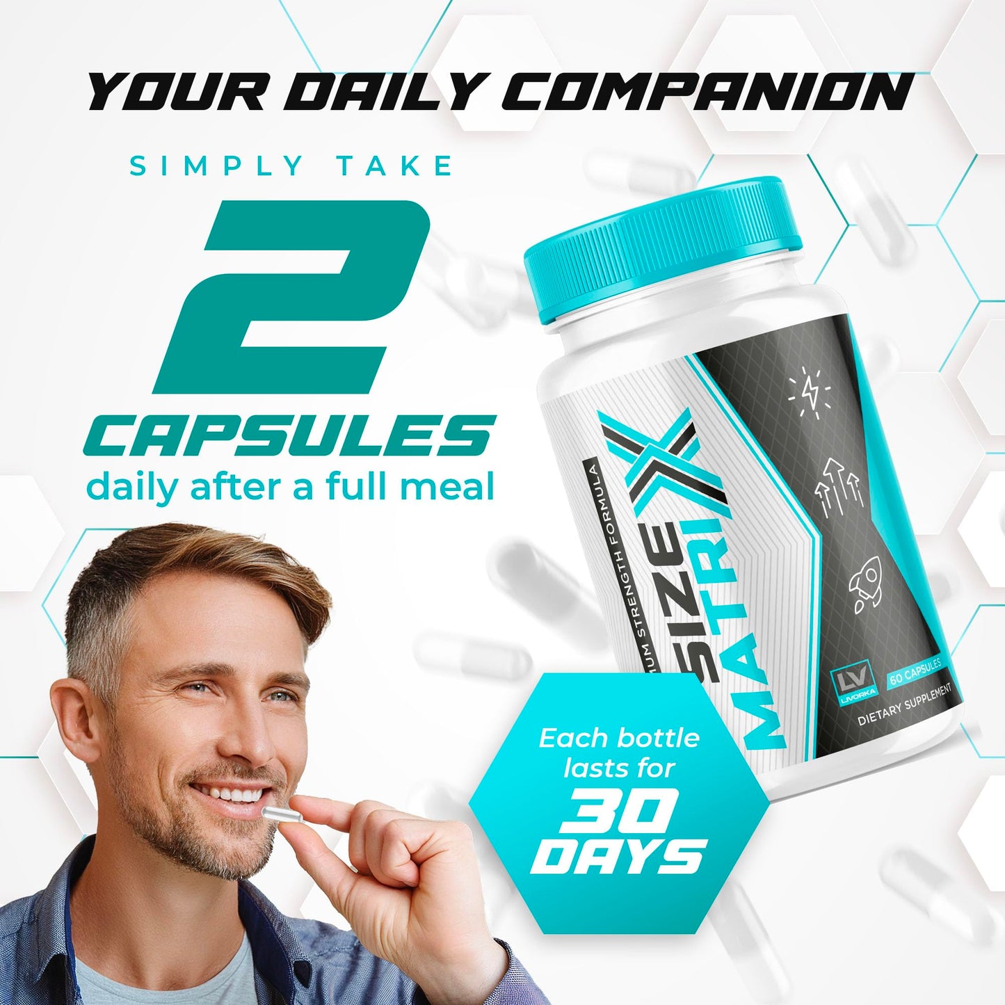 LIVORKA Size Matrix Capsules, 180 Capsules