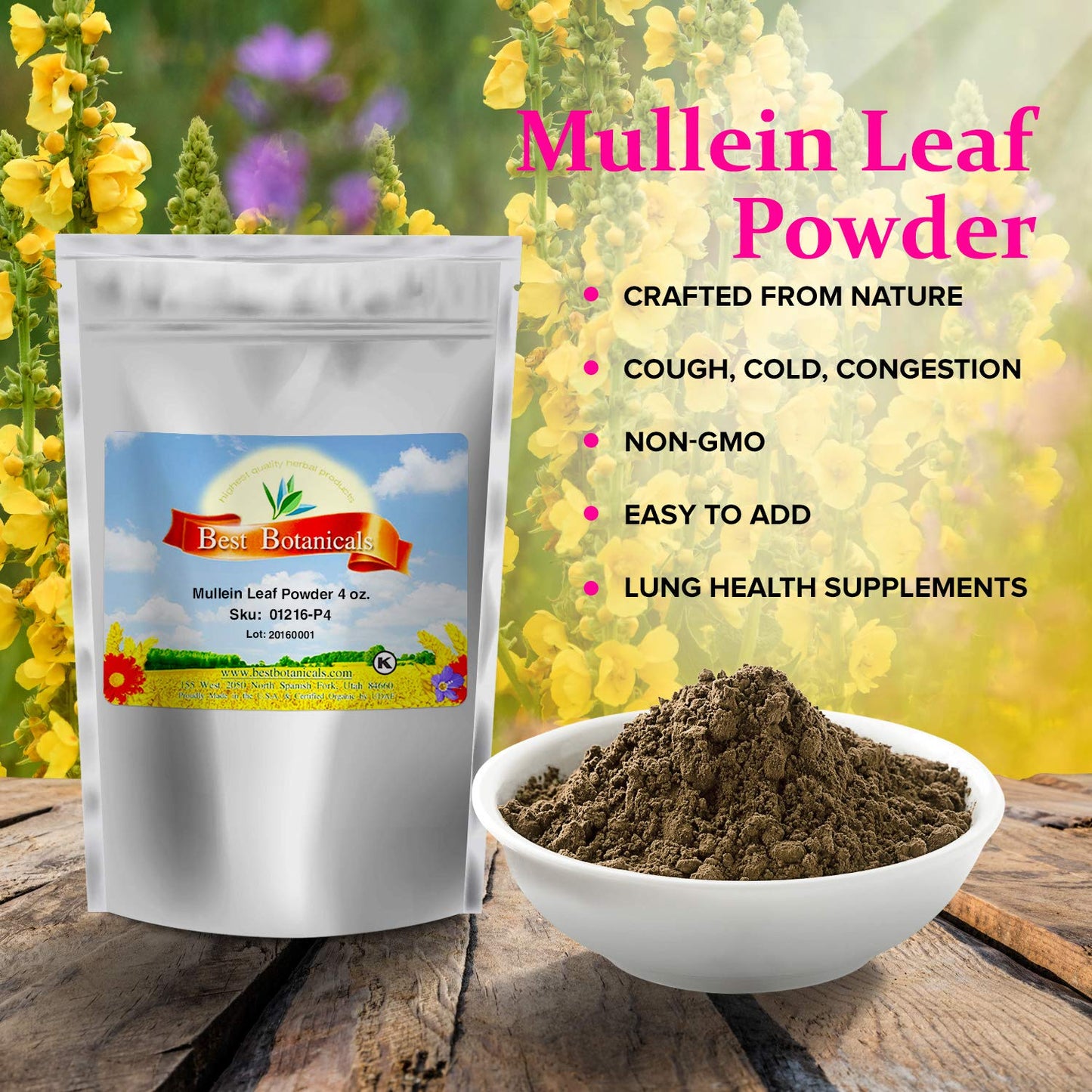 Best Botanicals Mullein Leaf Powder 4 oz