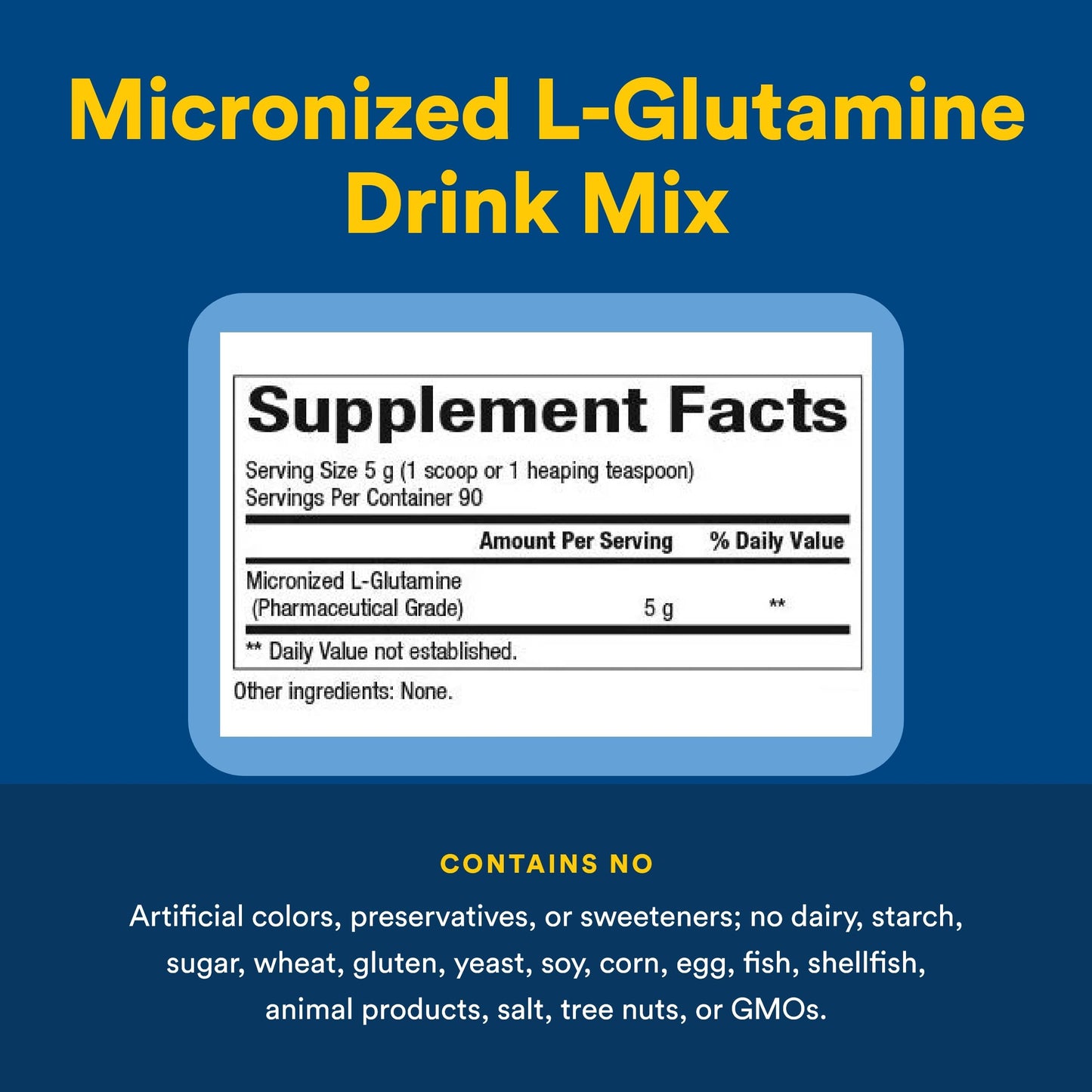 Natural Factors Micronized L-Glutamine 5,000 mg Powder, 16 oz