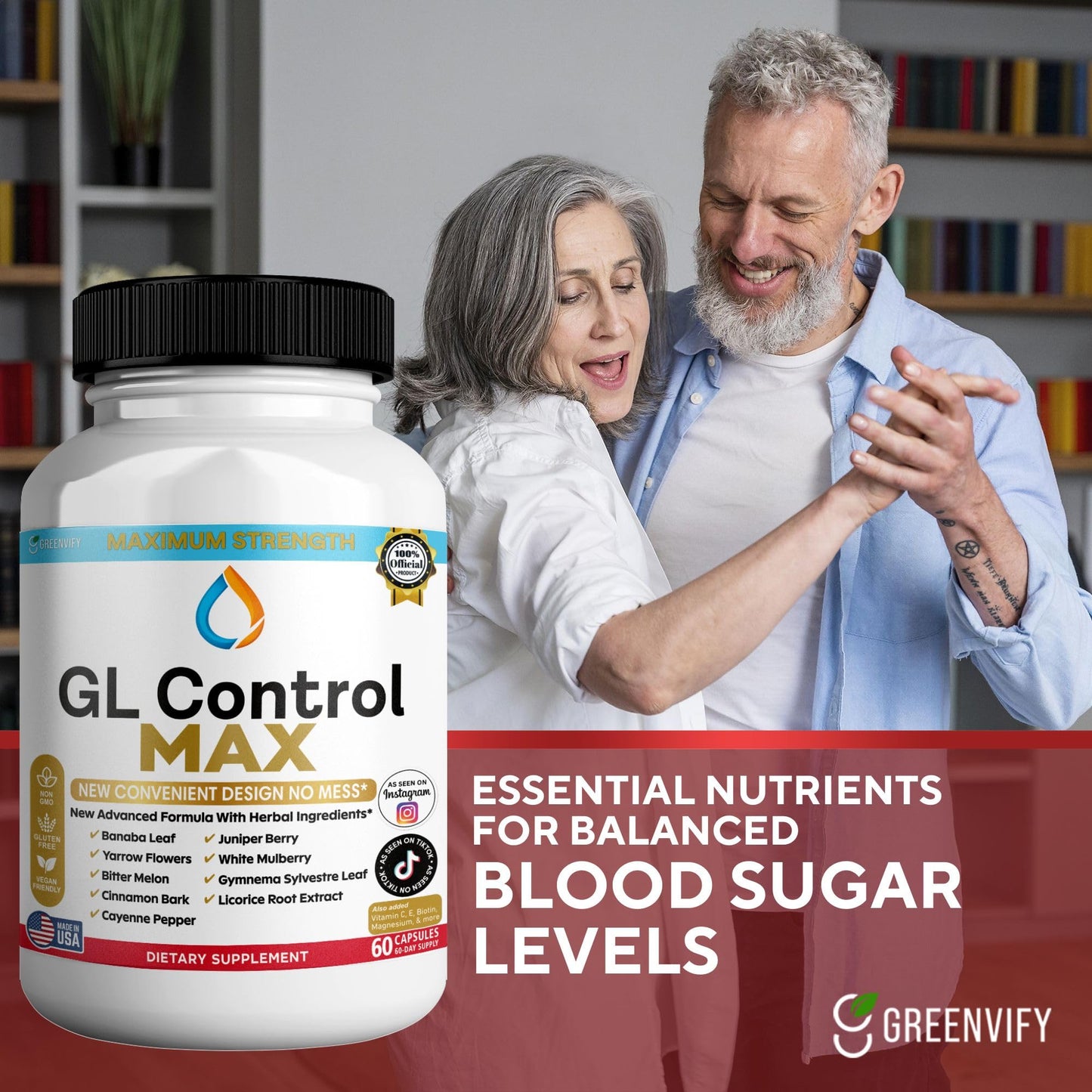 GREENVIFY GL Control MAX Dietary Supplement Capsule, 60 Capsules