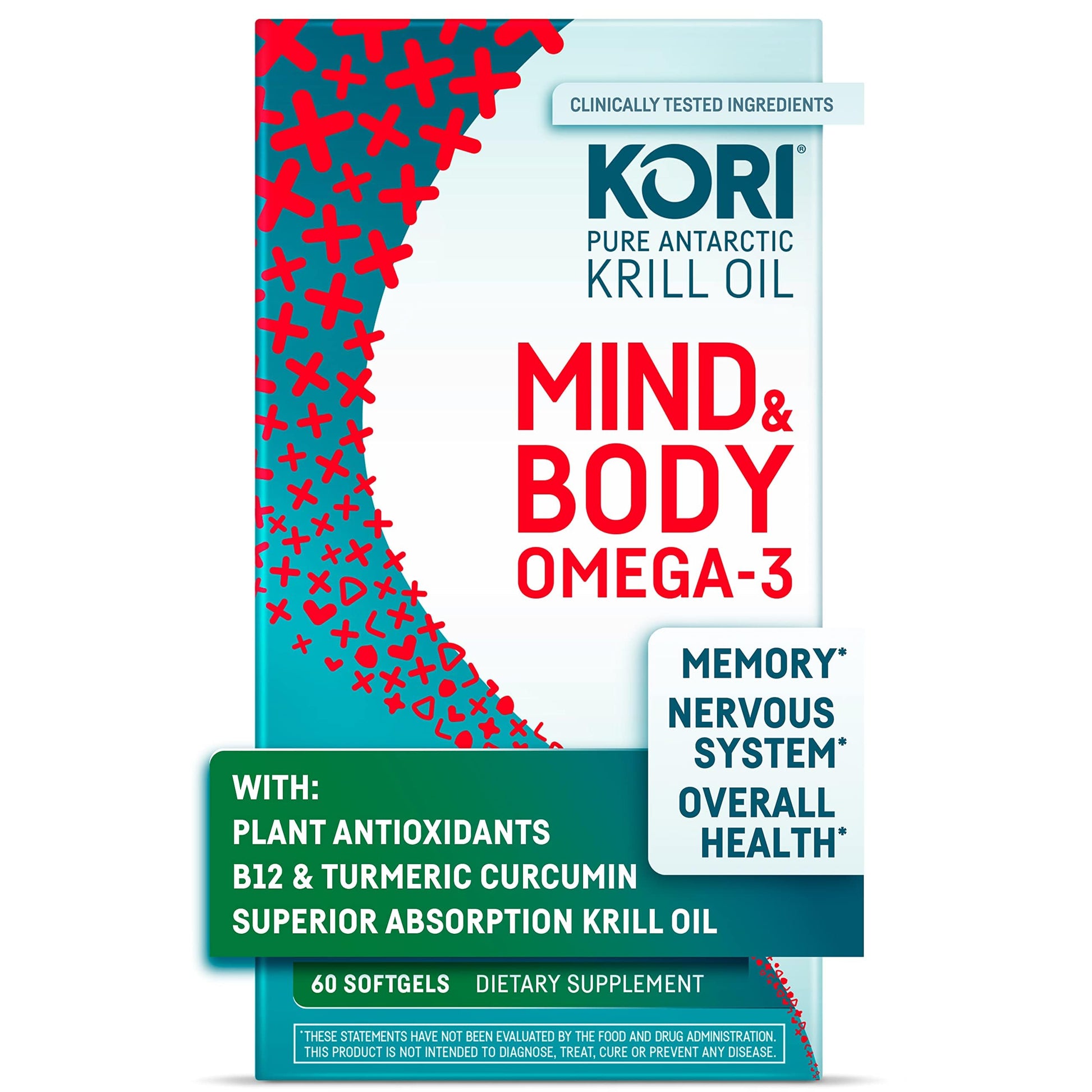 Kori Krill Mind & Body Omega-3 Oil Softgels 60