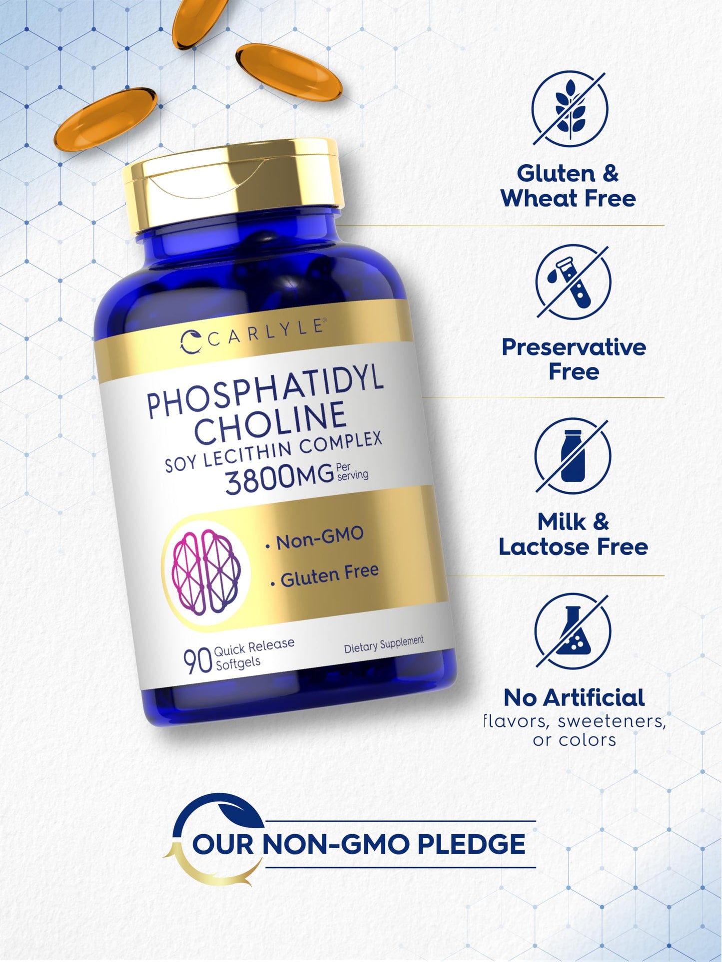 Carlyle Phosphatidyl Choline Supplement Softgel 90