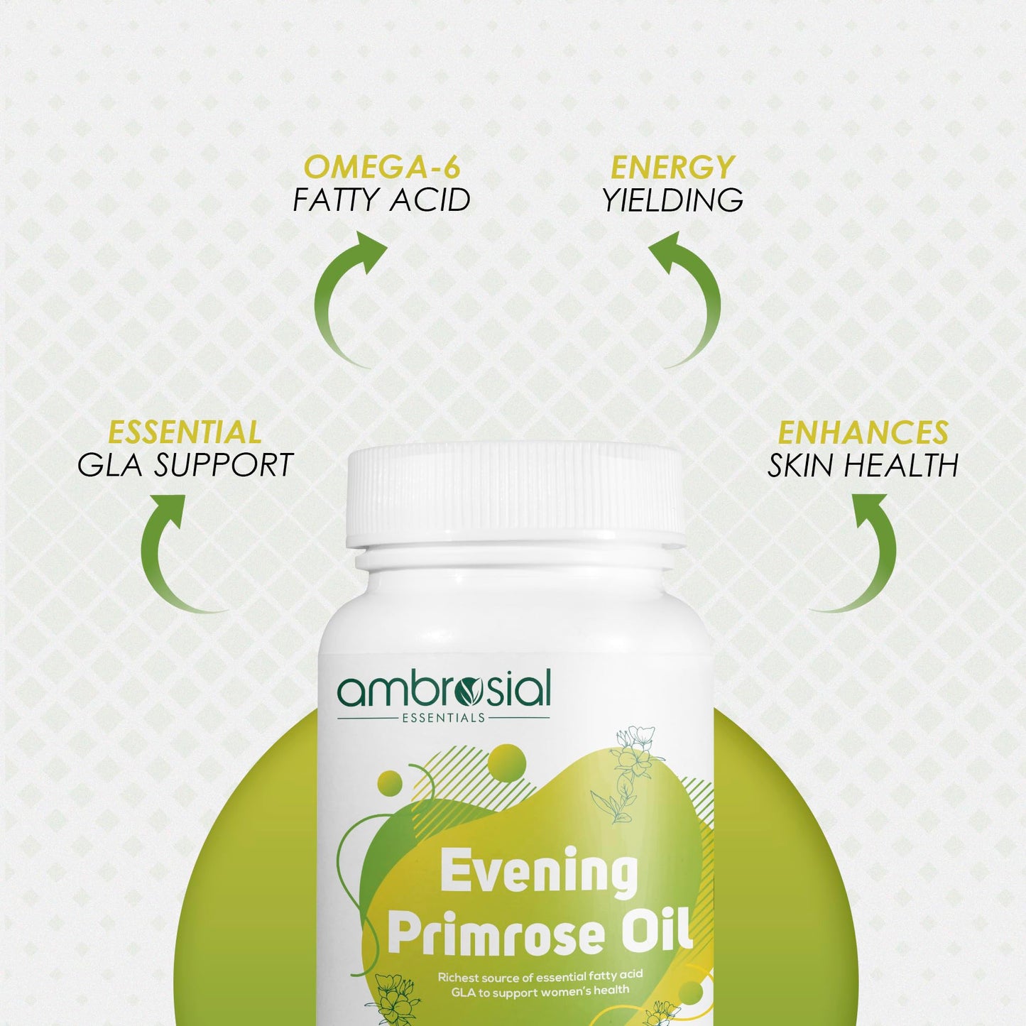 AMBROSIAL Evening Primrose Oil 1000mg Capsule, 120 Capsules