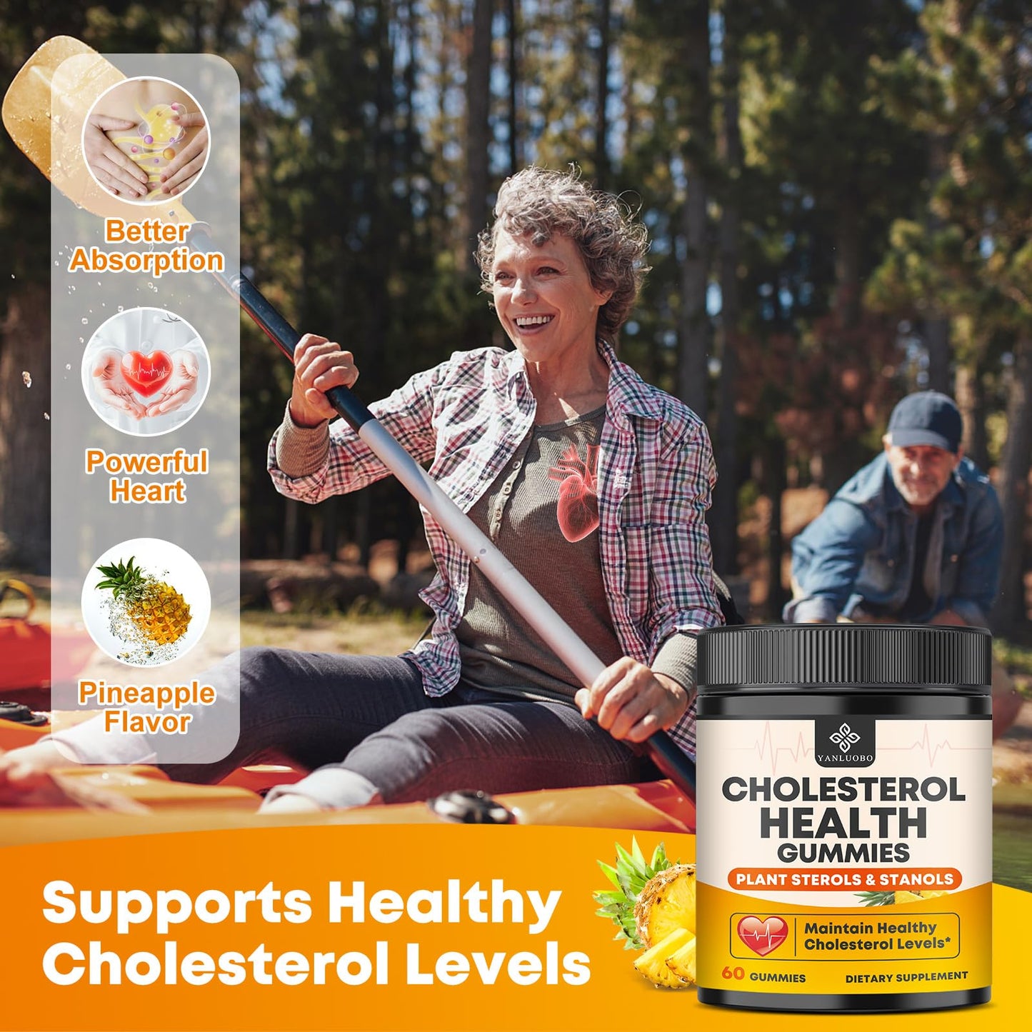 YANLUOBO Cholesterol Complex Gummies 60 Count