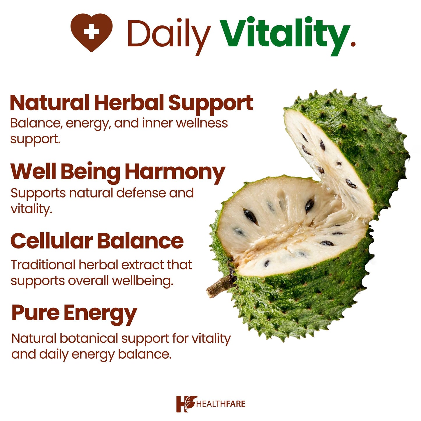 Healthfare Graviola Soursop Extract 5000mg Annona Muricata Capsules 200 Count