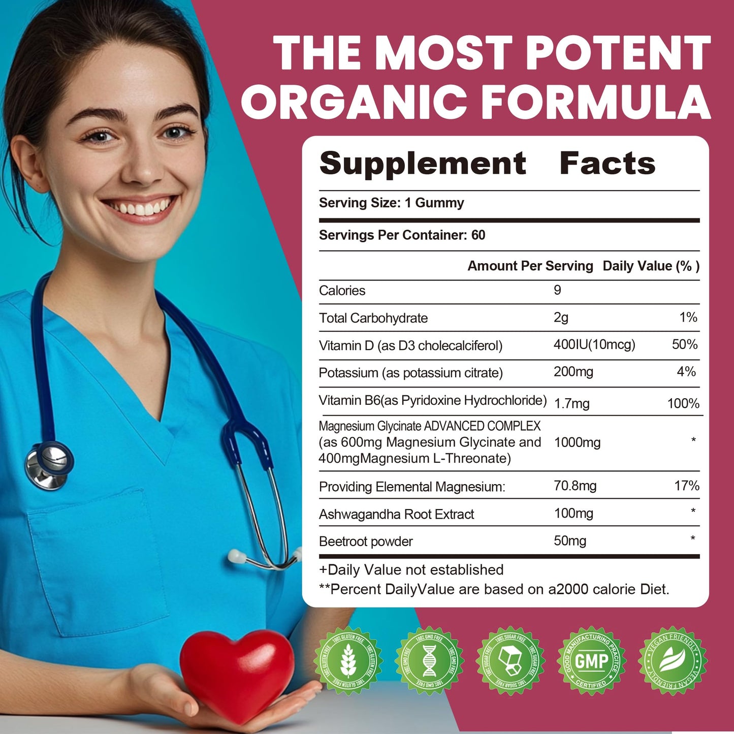 Wekannufod Ashwagandha Gummies 1000mg 120 Count