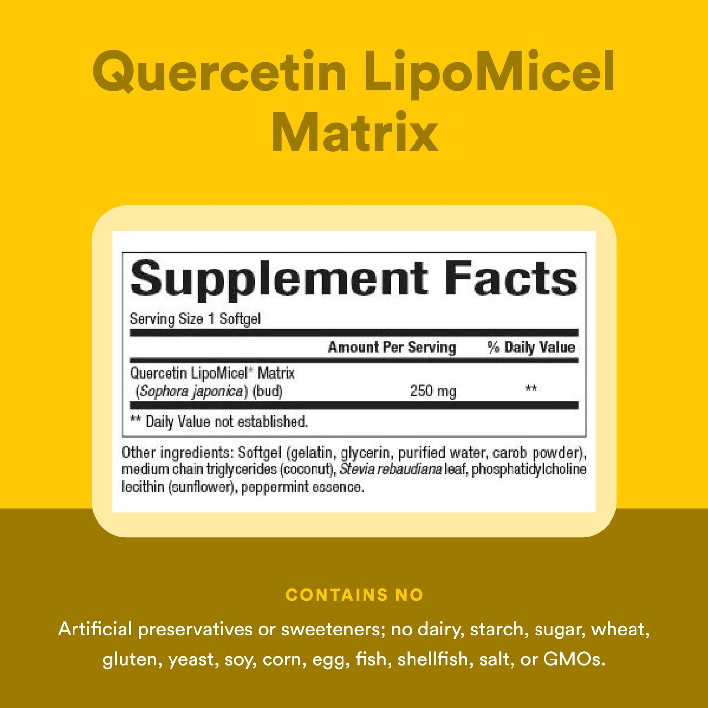Natural Factors Quercetin LipoMicel Matrix Softgels 120 Count
