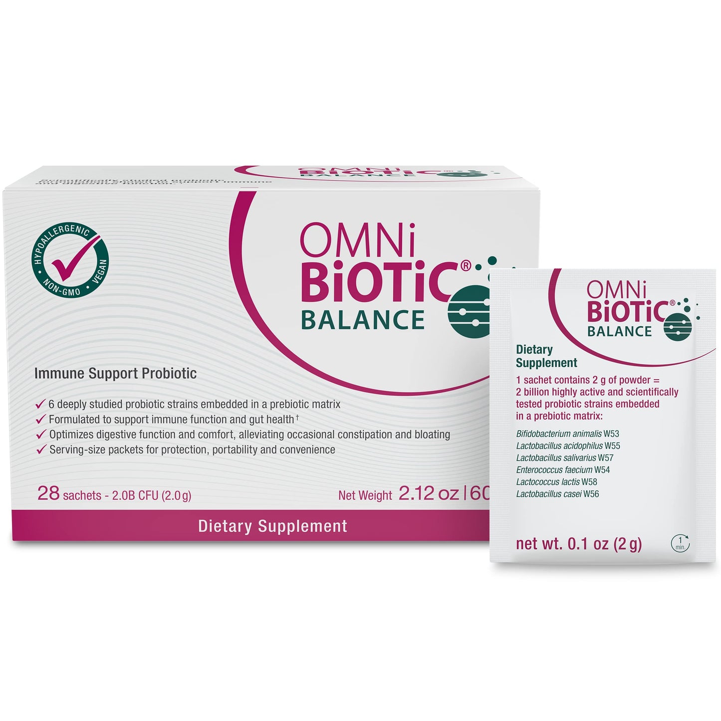 OMNi BiOTiC Balance Probiotic Immune Support Powder 2.2 Ounce