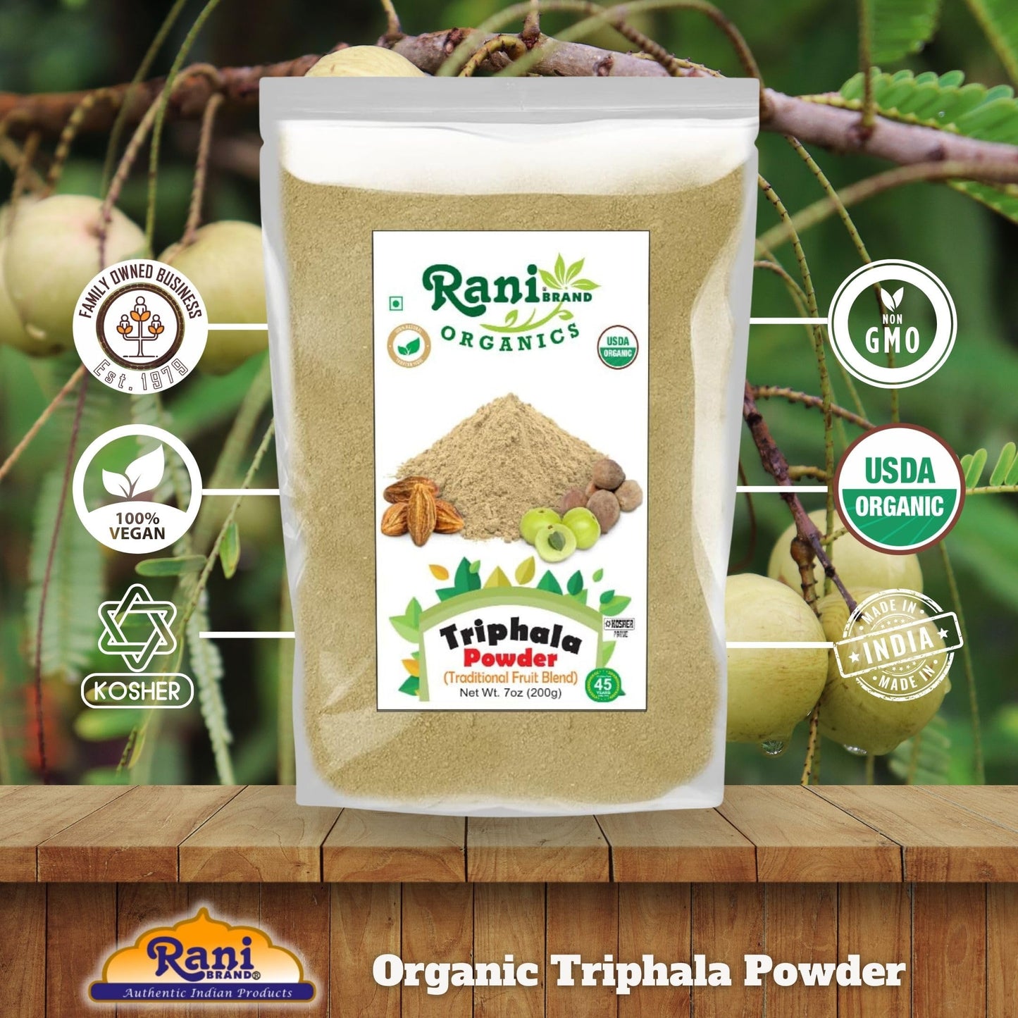 Rani Organic Triphla Powder 7 oz