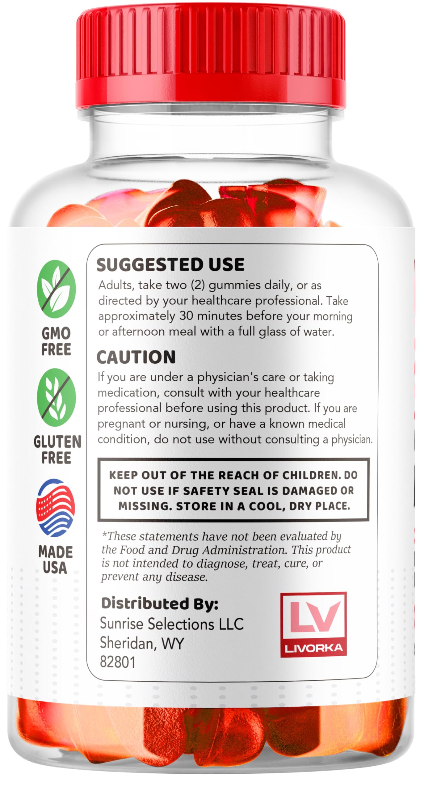 LIVORKA Vital Surge for Men Gummies, 60 Gummies