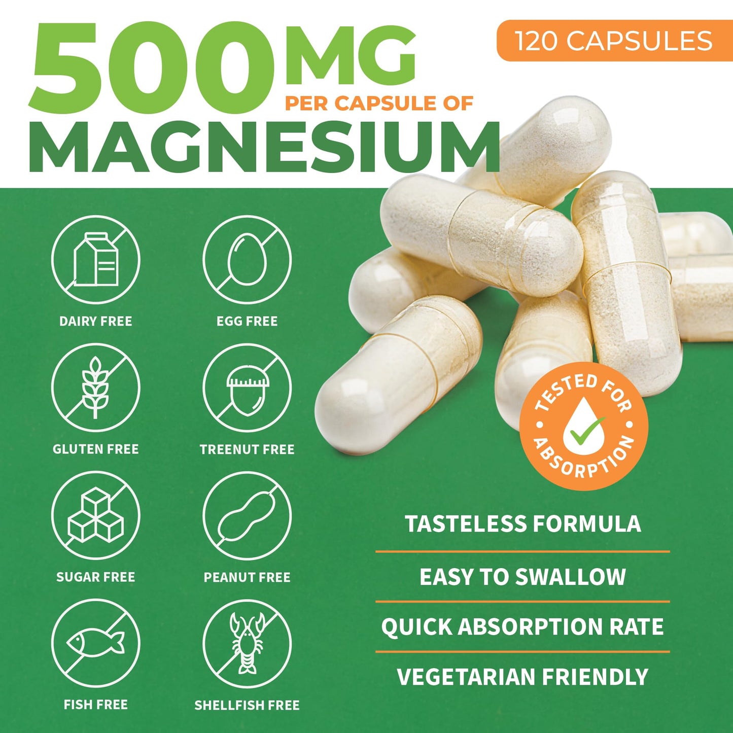 ForestLeaf Riboflavin & Magnesium Migraine Supplement Capsules, 210
