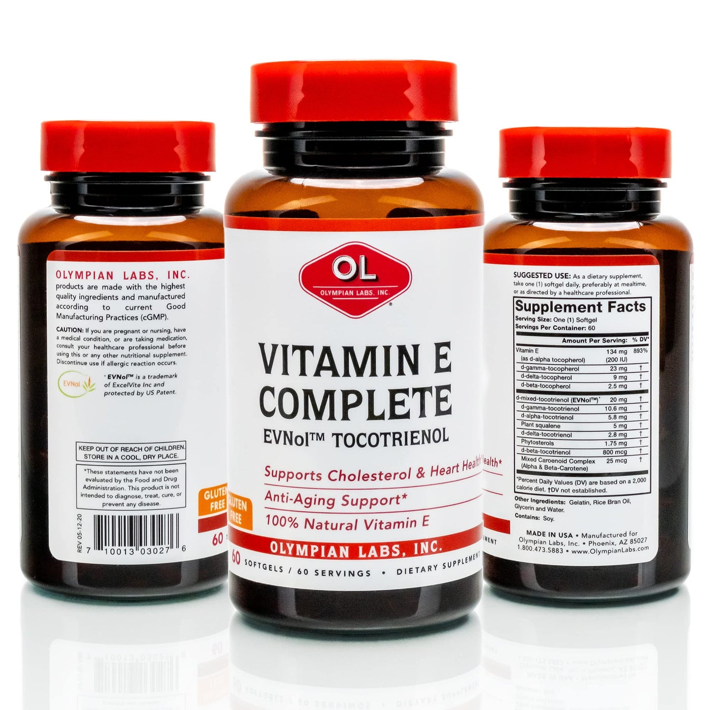 Olympian Labs Vitamin E Complete Tocomin Softgels 60