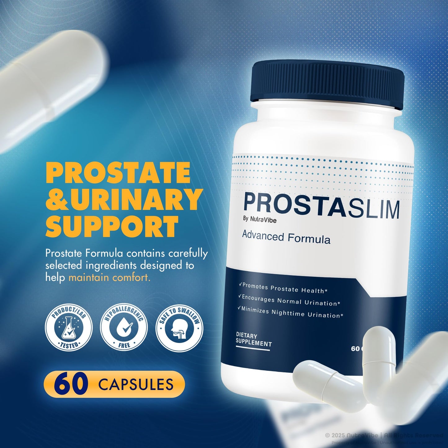 NutraVibe Prostaslim Capsules, 180 Capsules
