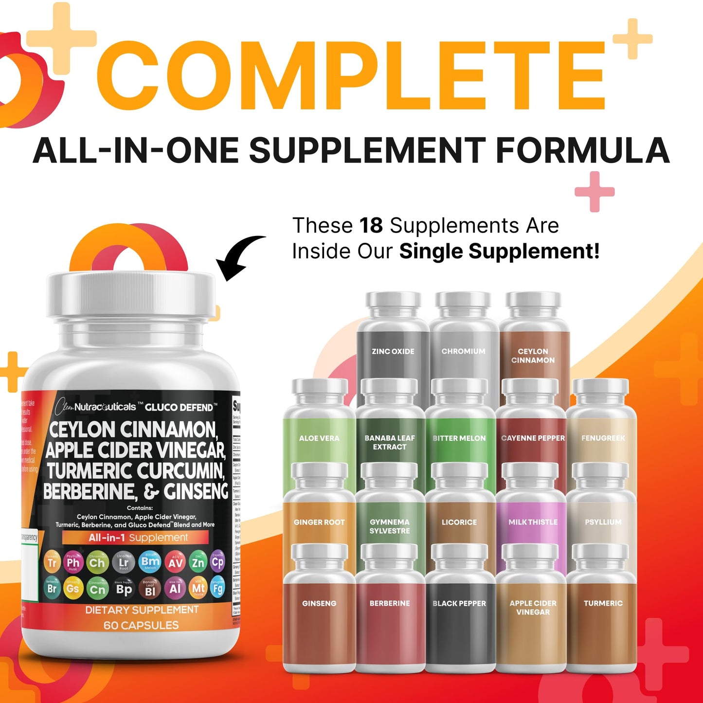 Clean Nutraceuticals Ceylon Cinnamon Capsules 120 Capsules