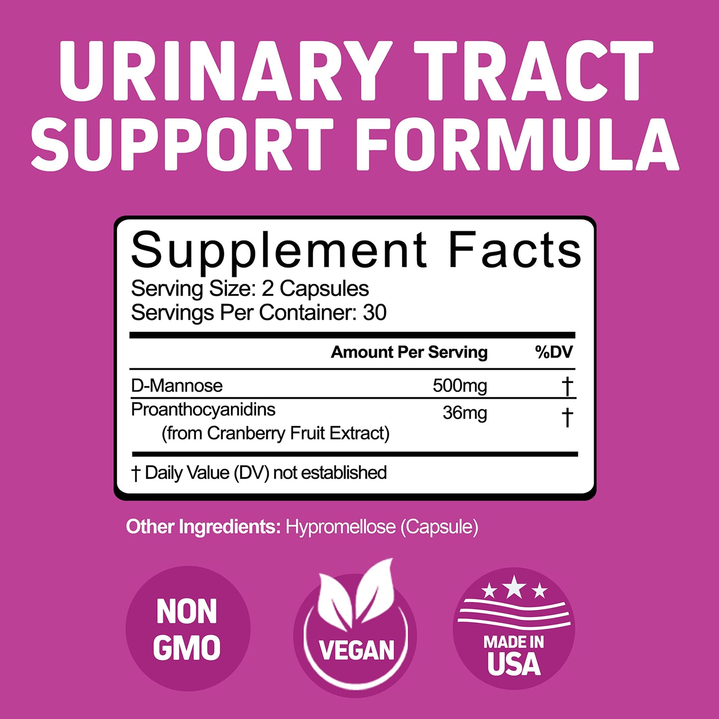 Herbtonics Fast Acting Urinary Tract Cleanse Treatment Capsules 120