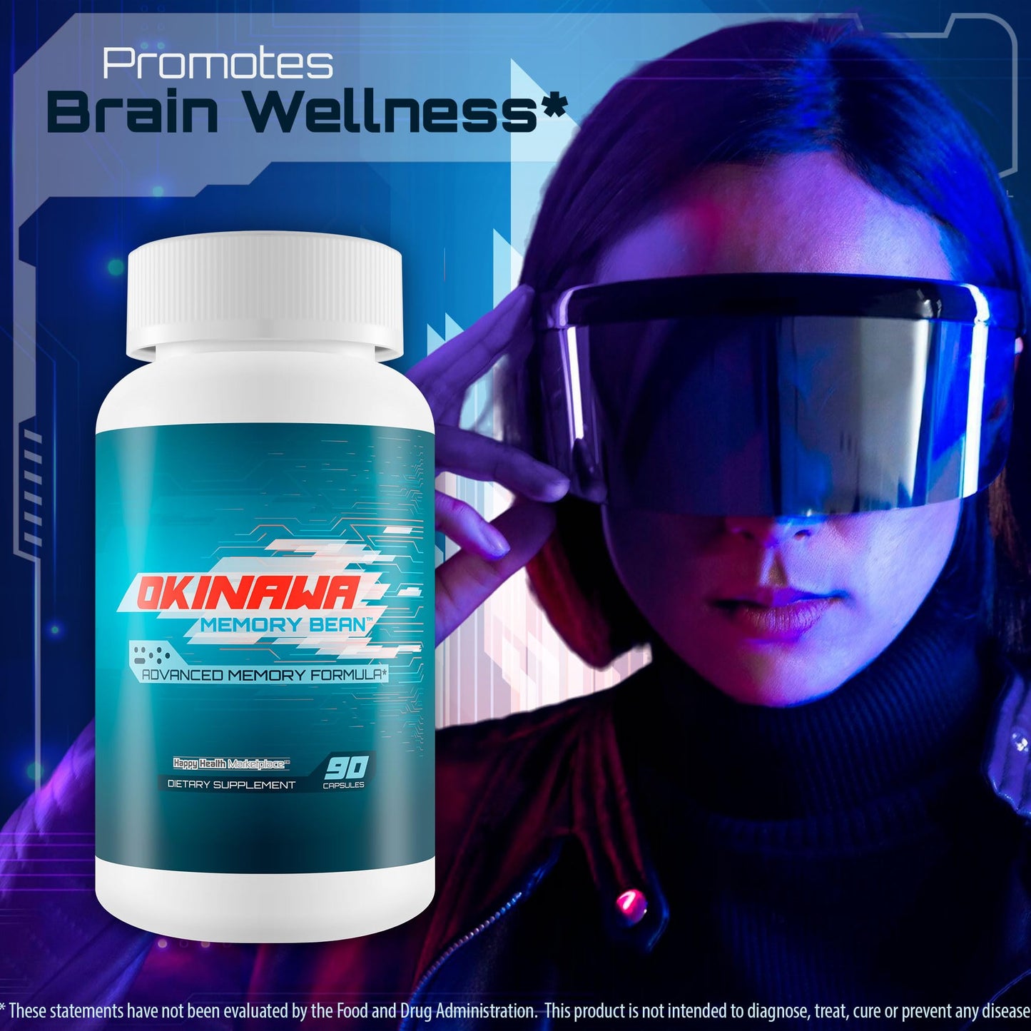 Happy Health Marketplace Okinawa Memory Bean 90 Capsules