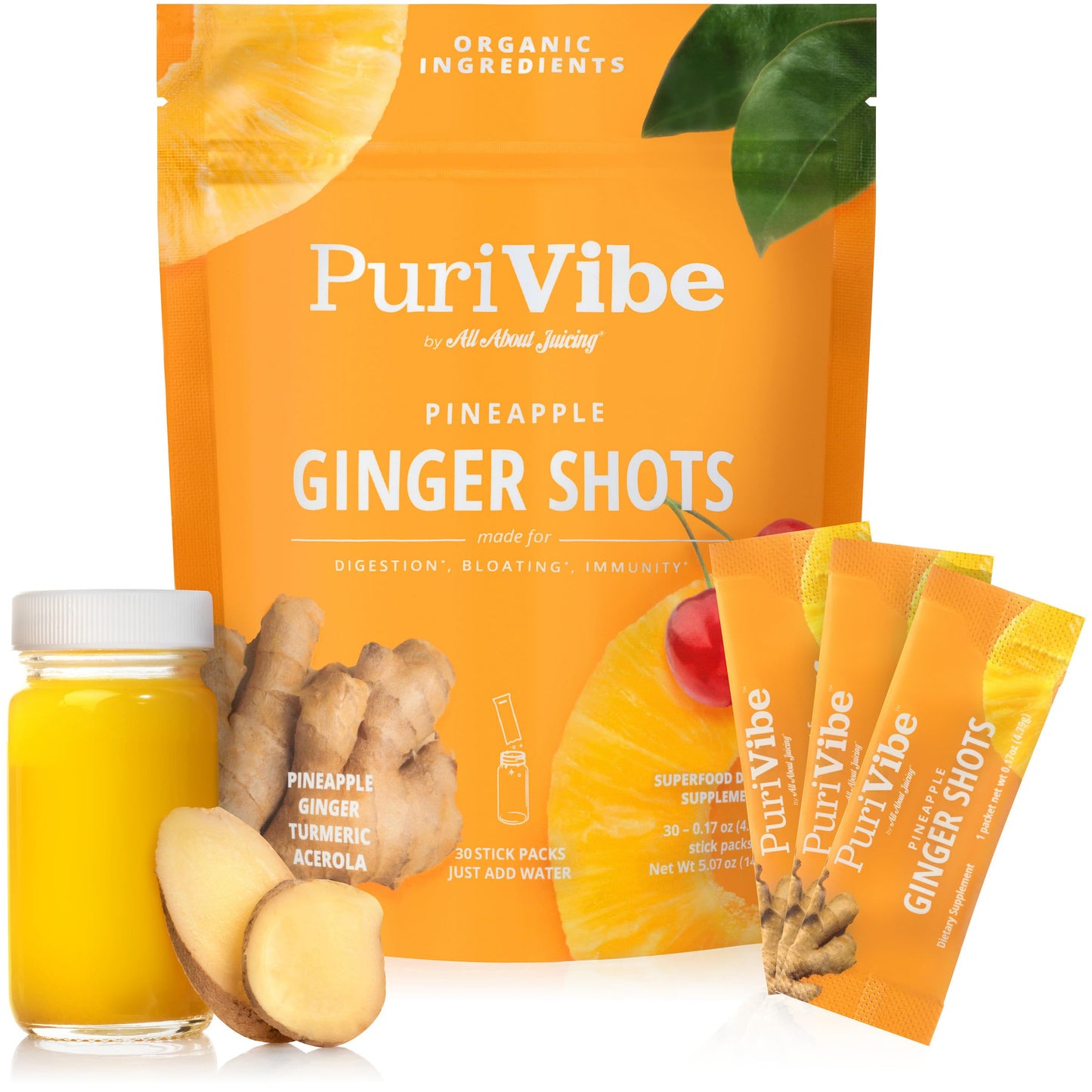 All About Juicing PuriVibe Ginger Shots Powder 5