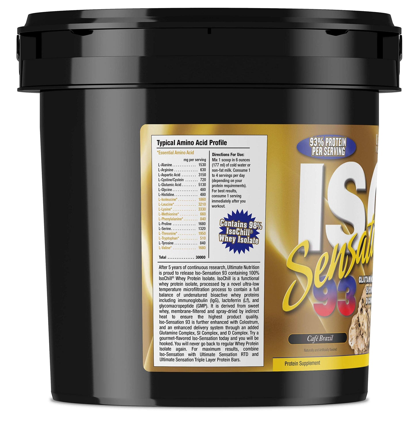 Ultimate Nutrition ISO Sensation 93 Whey Isolate Powder 80 Servings