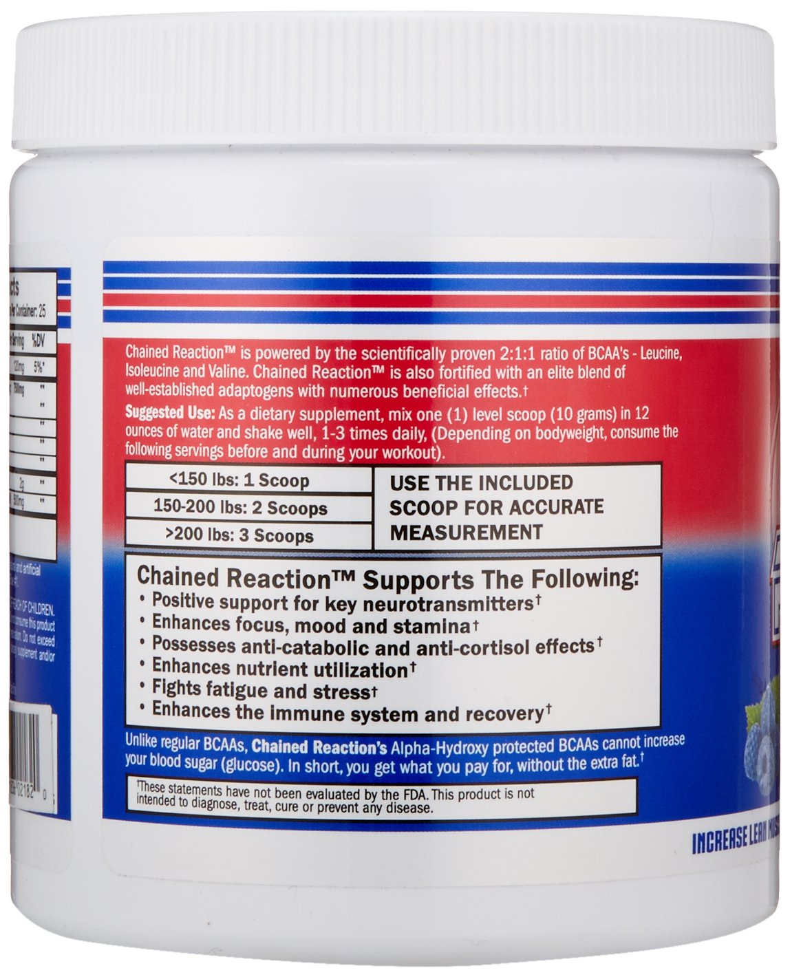 APS Nutrition Chain'd Reaction BCAA Recovery Aid for Muscle Growth Powder 10.58 Ounce