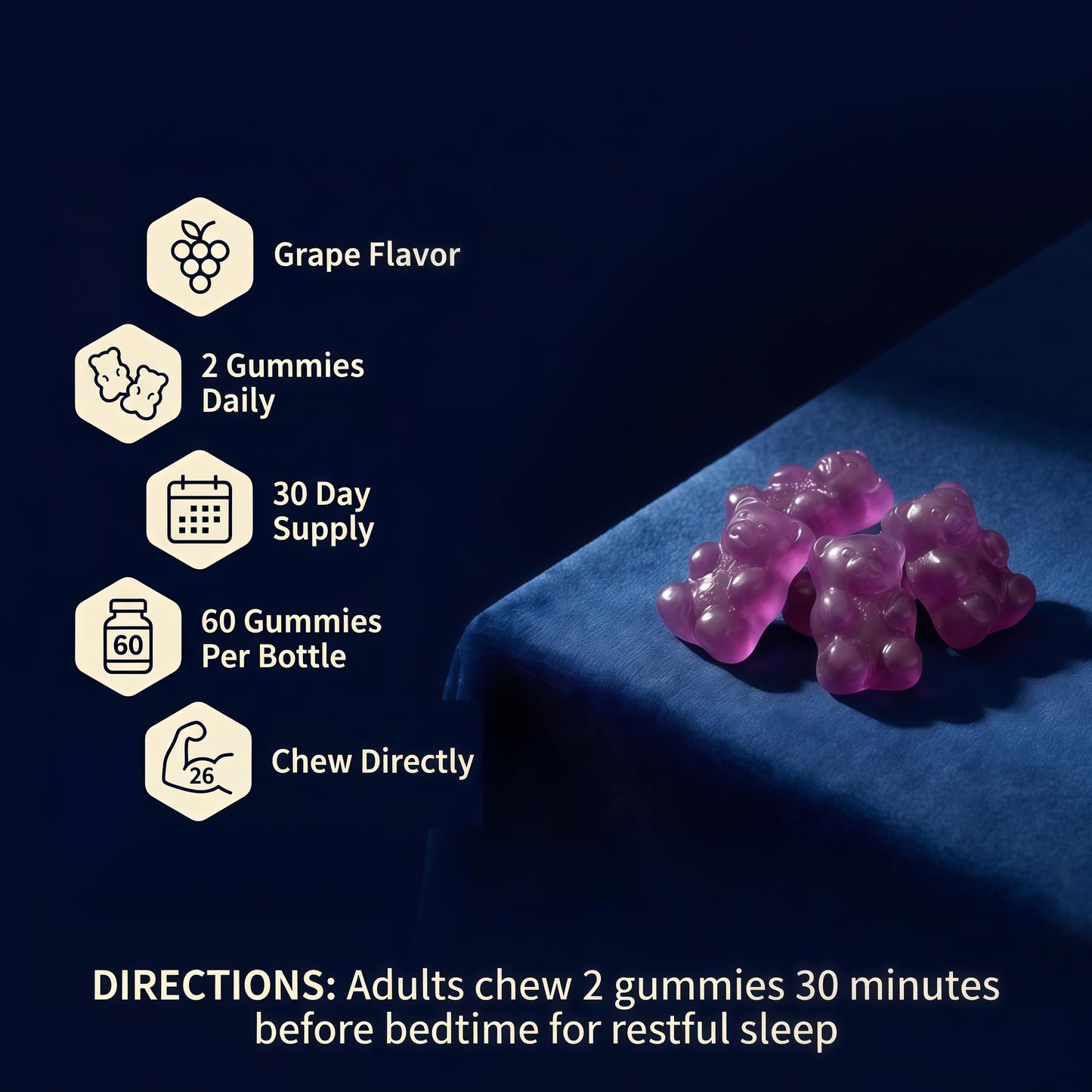 ZRLZJMP Melatonin Gummies 60 Count