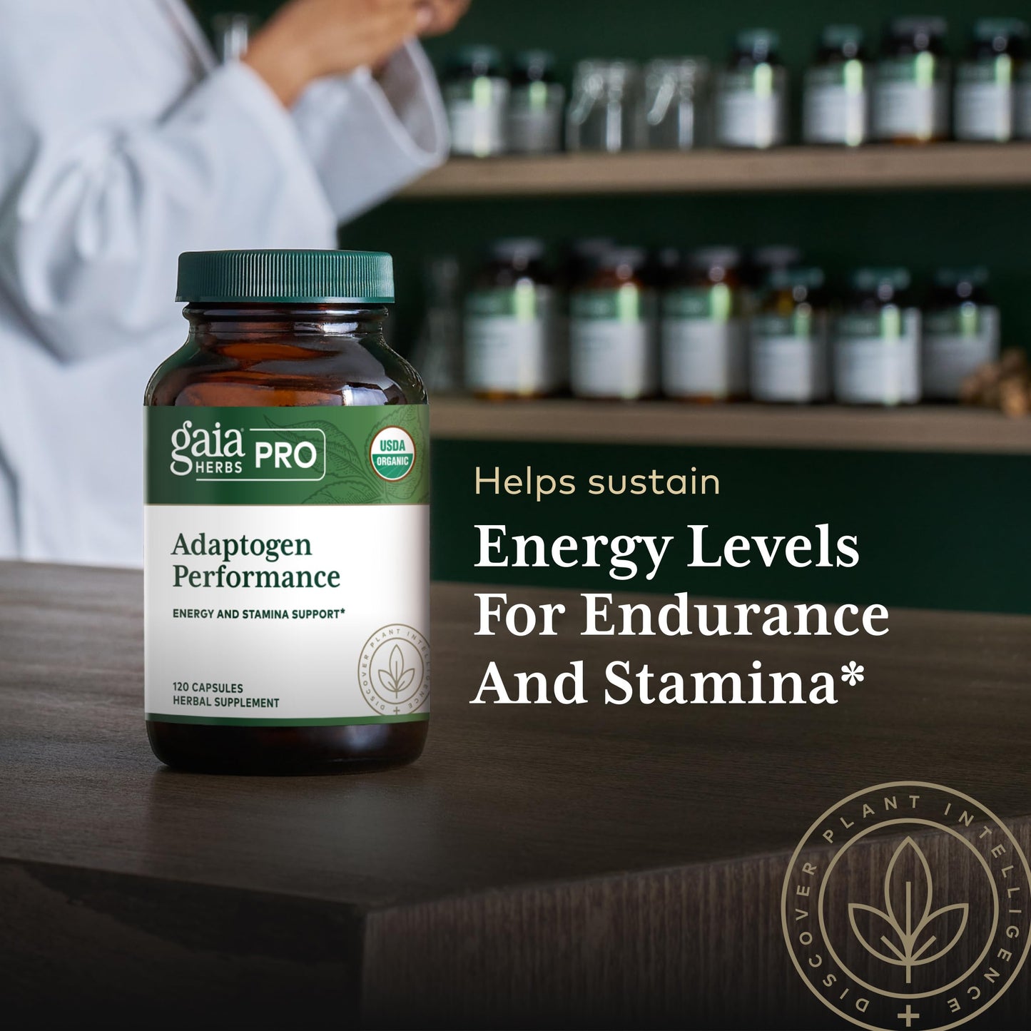 Gaia Herbs PRO Adaptogen Performance - Endurance & Energy Support with Cordyceps & Ashwagandha Extract, 120 Capsules