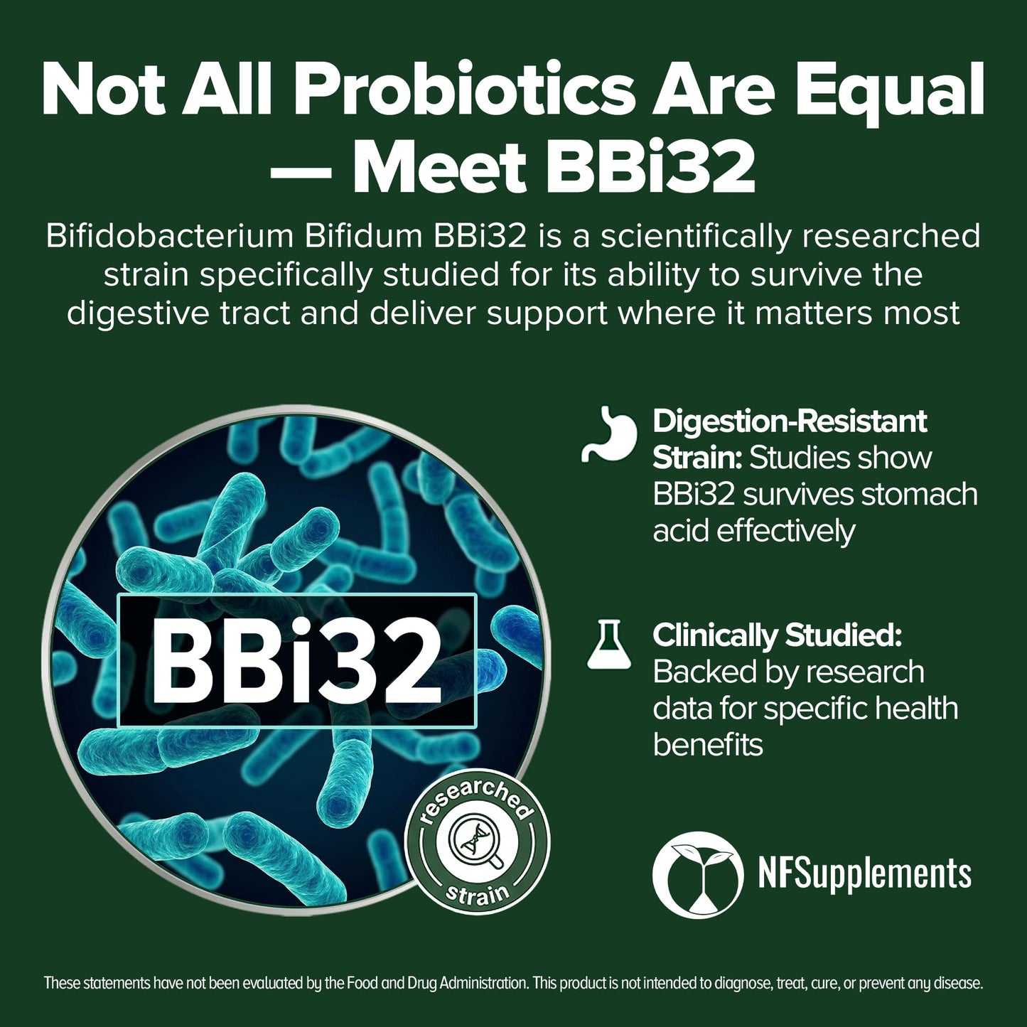 Natural Foundation Supplements Bifidobacterium Bifidum Probiotic Tablet, 240 Count