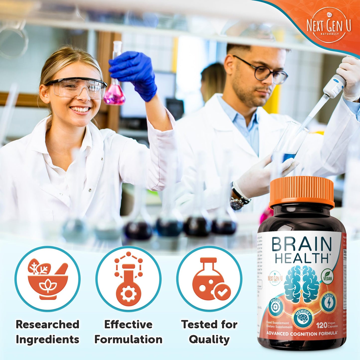 NGU Next Gen U Brain Supplement Capsules 120
