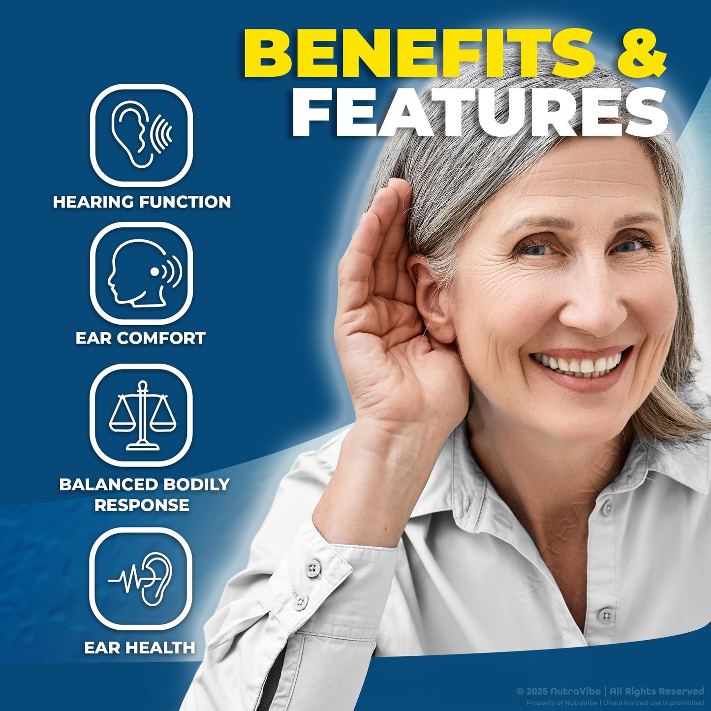 NutraVibe SonusZen Hearing Support Formula Capsule 120 Capsules